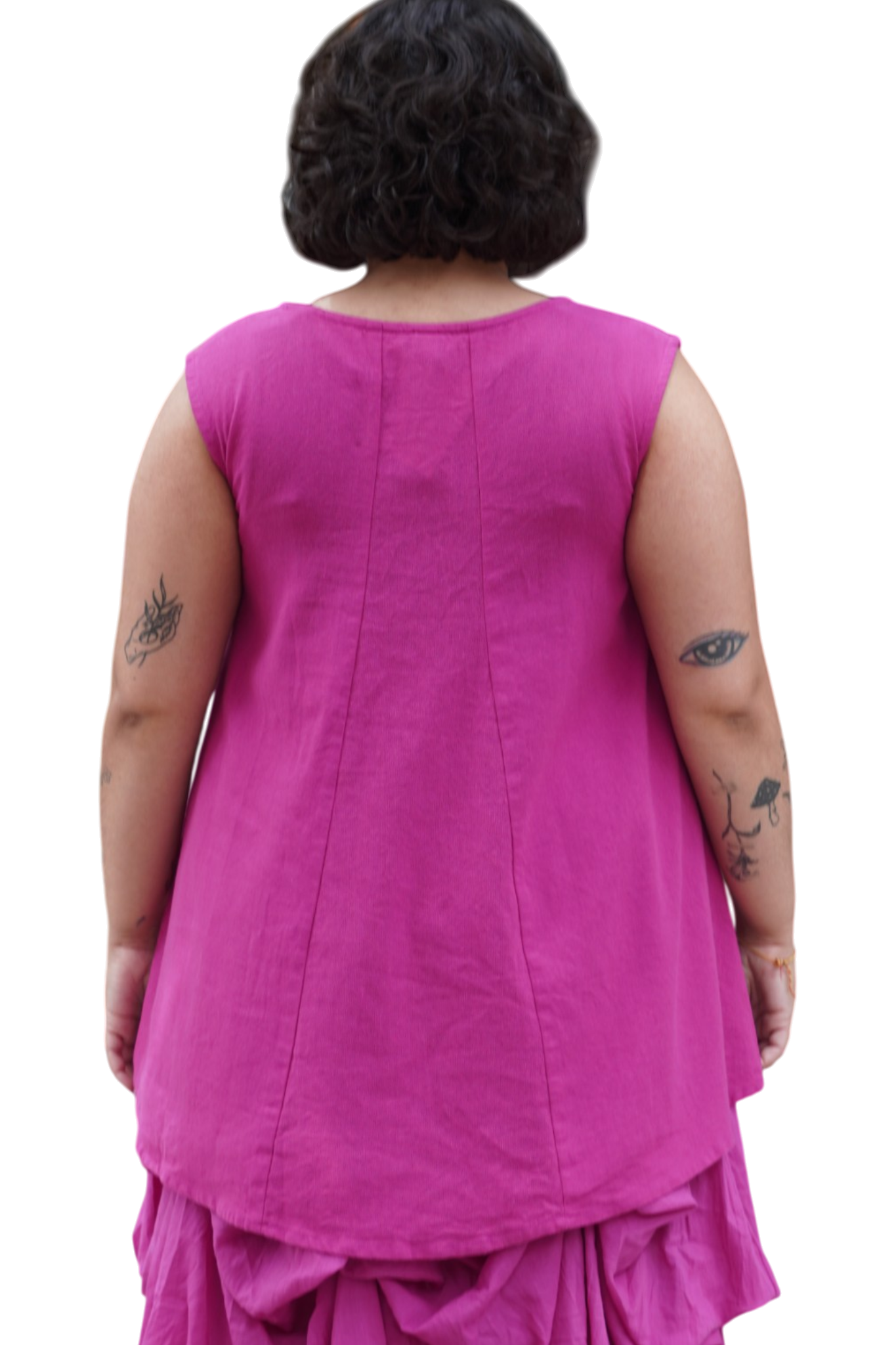 Fuchsia Cotton Swing Tank Top