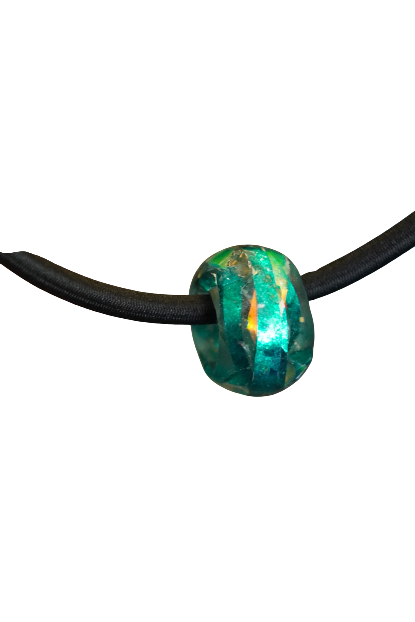 Teal Ribbon Bead