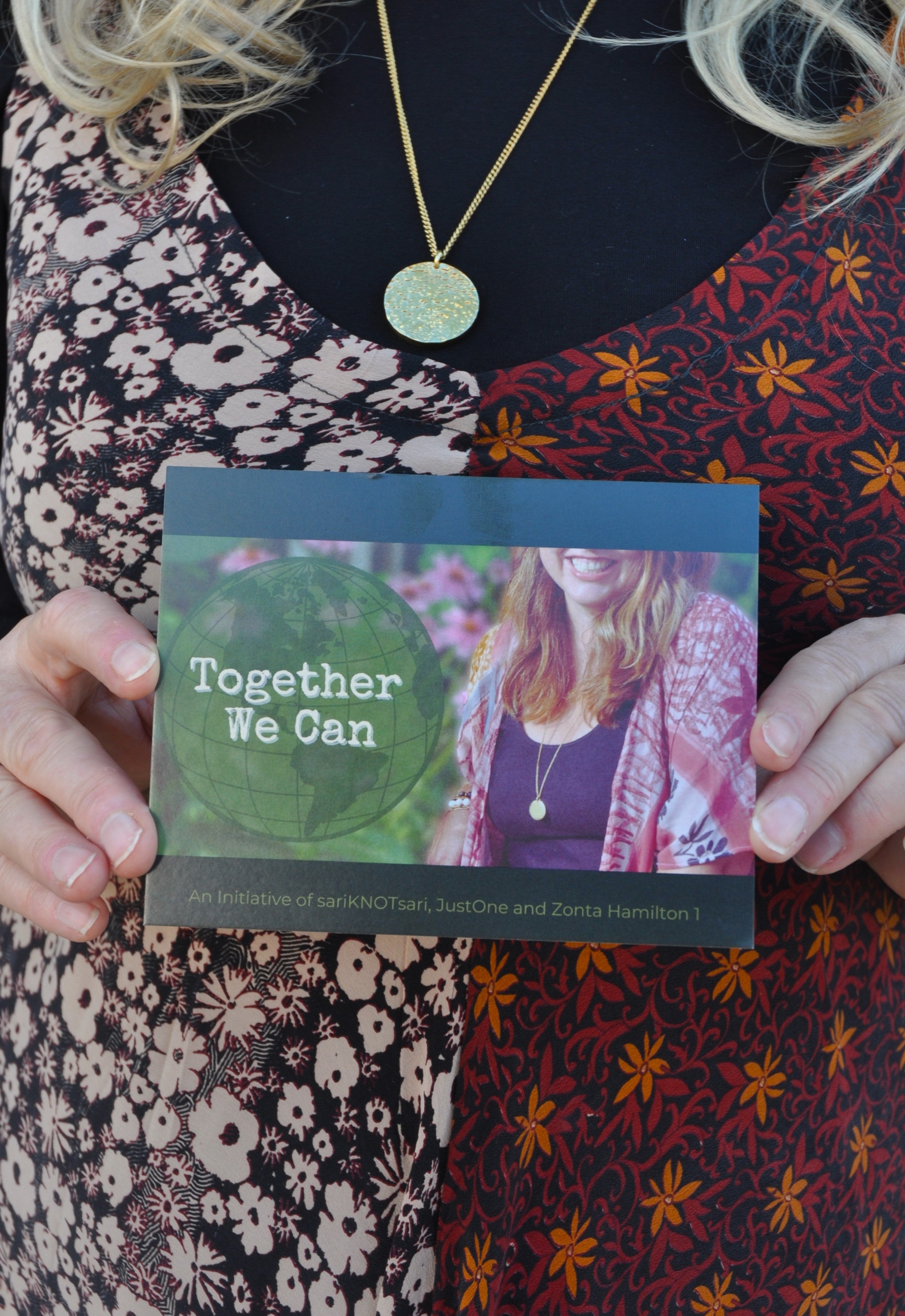 Together We Can Donation Necklace by Donation – Handmade ethical Necklace from sariKNOTsari using upcycled silk. Designed in Canada for travel and slow fashion, loved from Toronto to LA to Sydney.