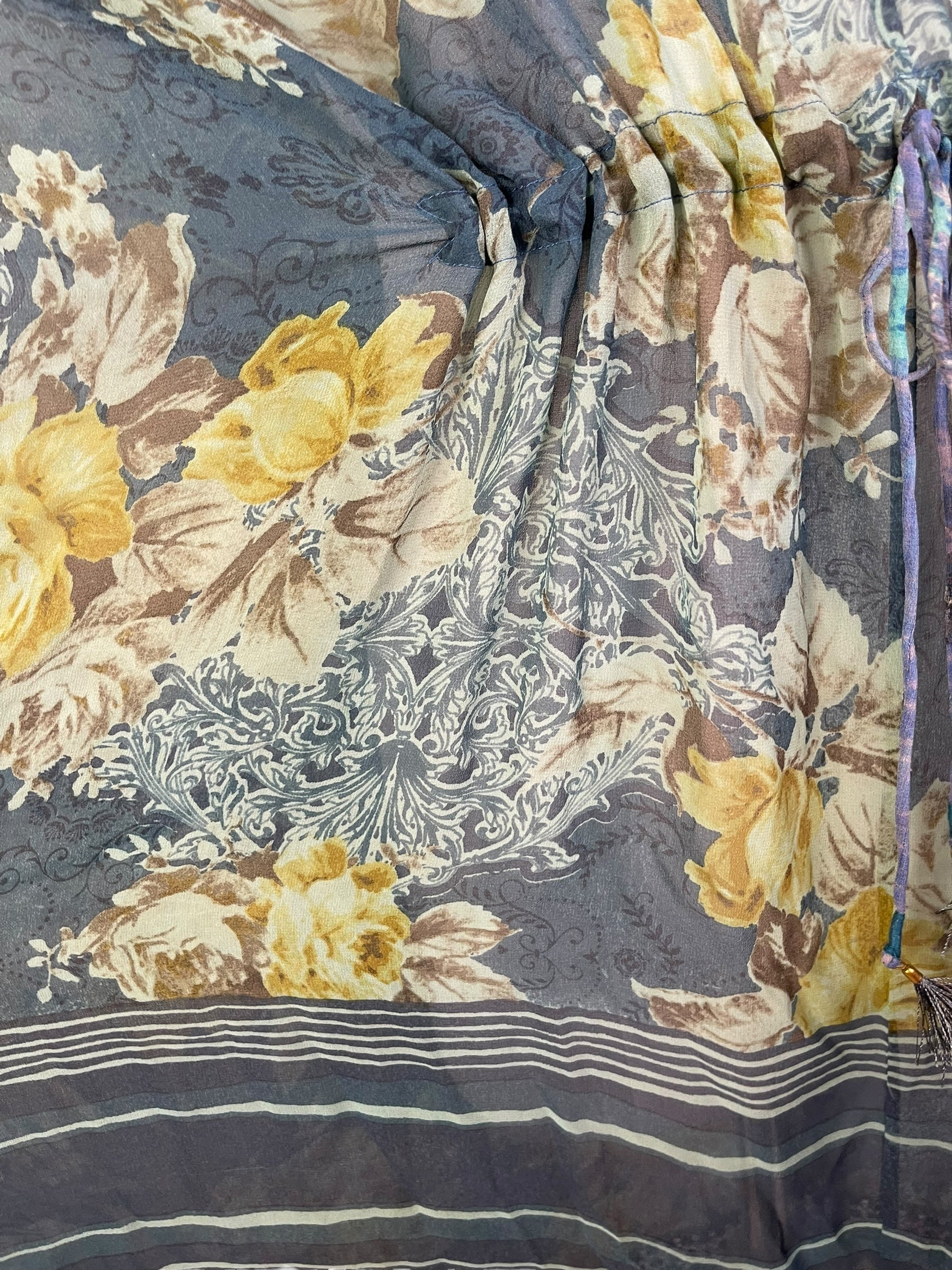 PRG7200 Sheer Wabi Sabi Pure Silk Maxi Kaftan