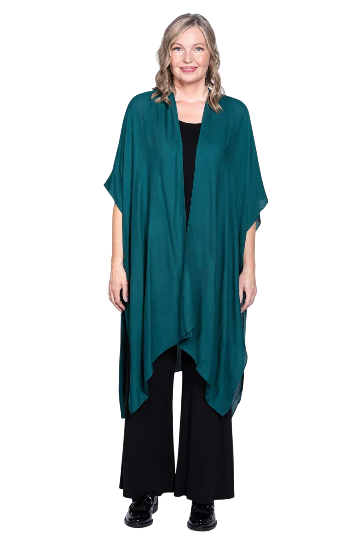 Teal Lightweight Open Darcy Cardigan
