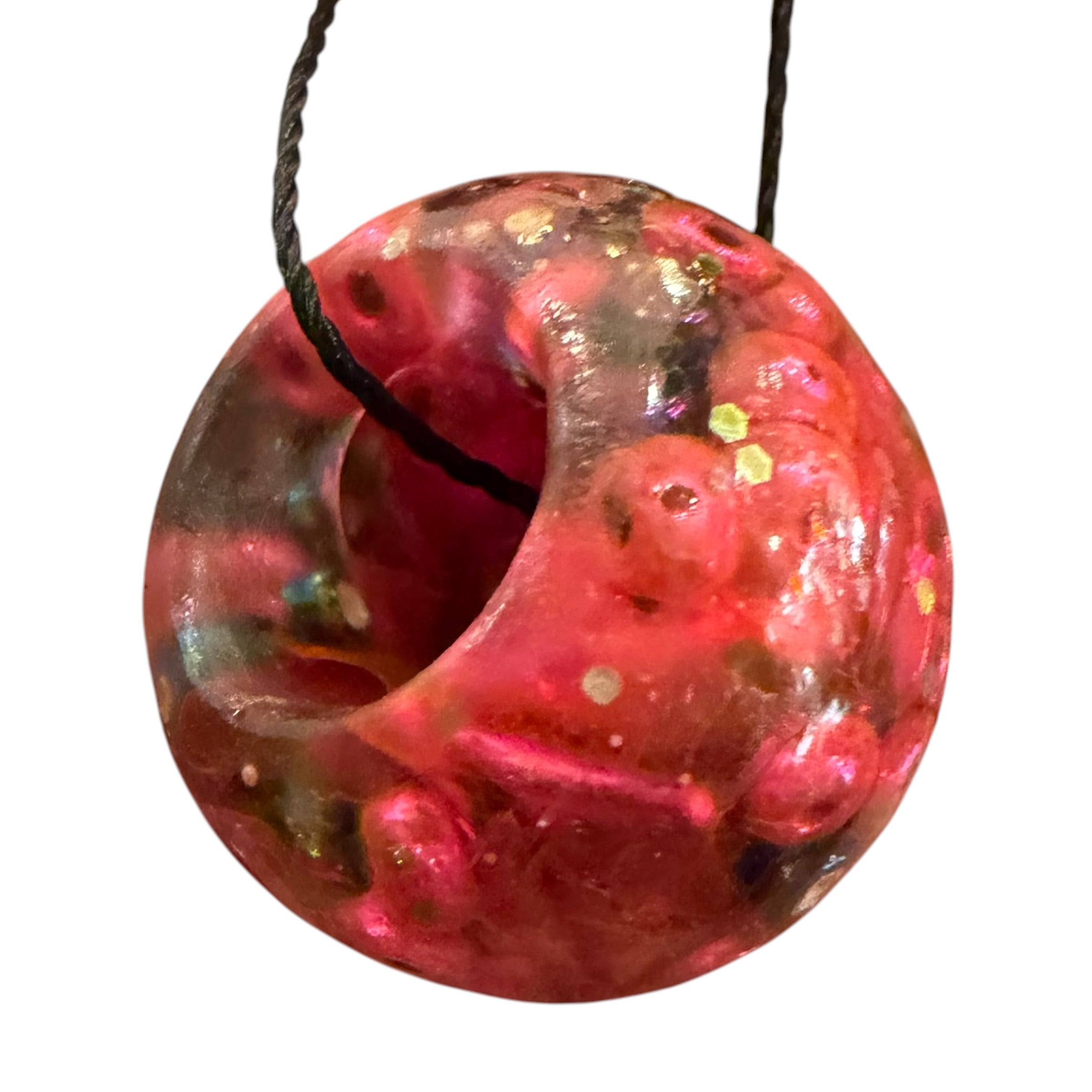 Green and Pink Multi Shimmer Bead