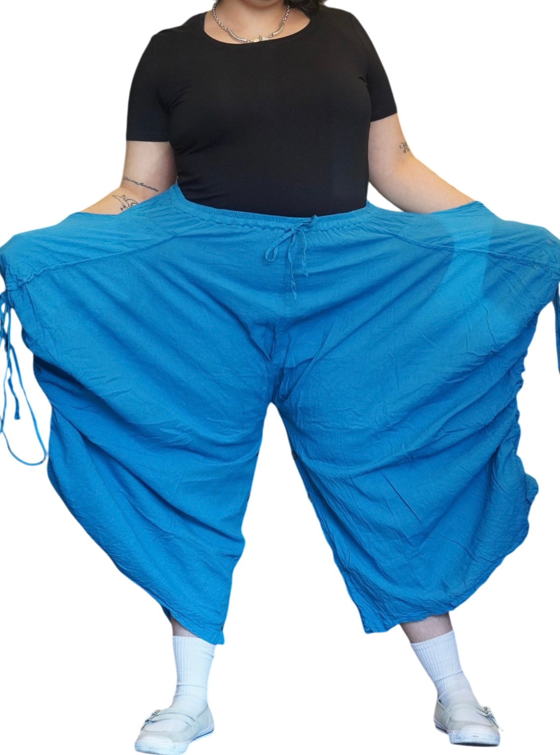 Demoiselle Blue Cotton Voile Tashi Versatile Pants/Skirt