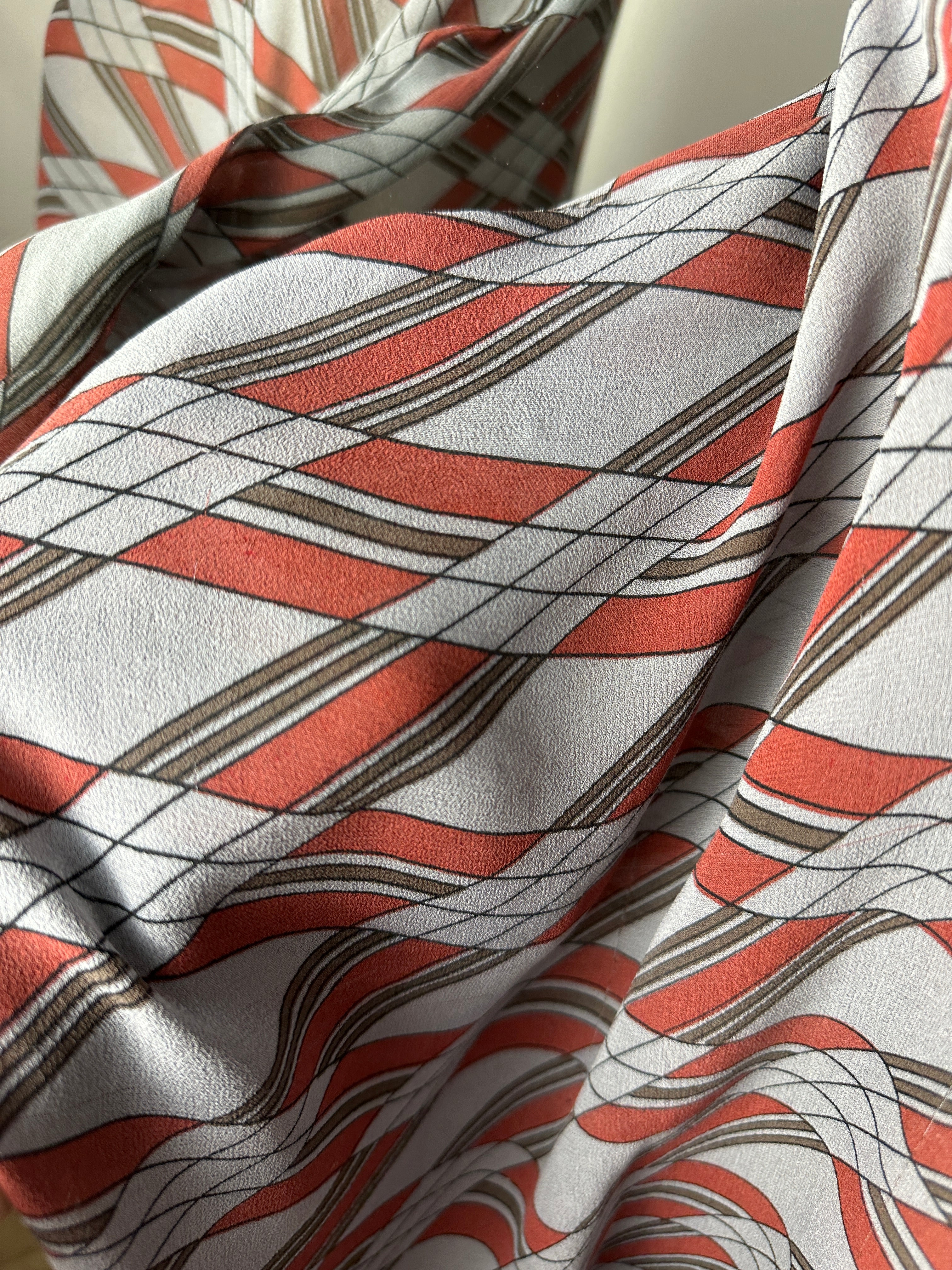 PRG5630 Sheer Wabi Sabi Pure Silk Short Kaftan Tunic without Slits