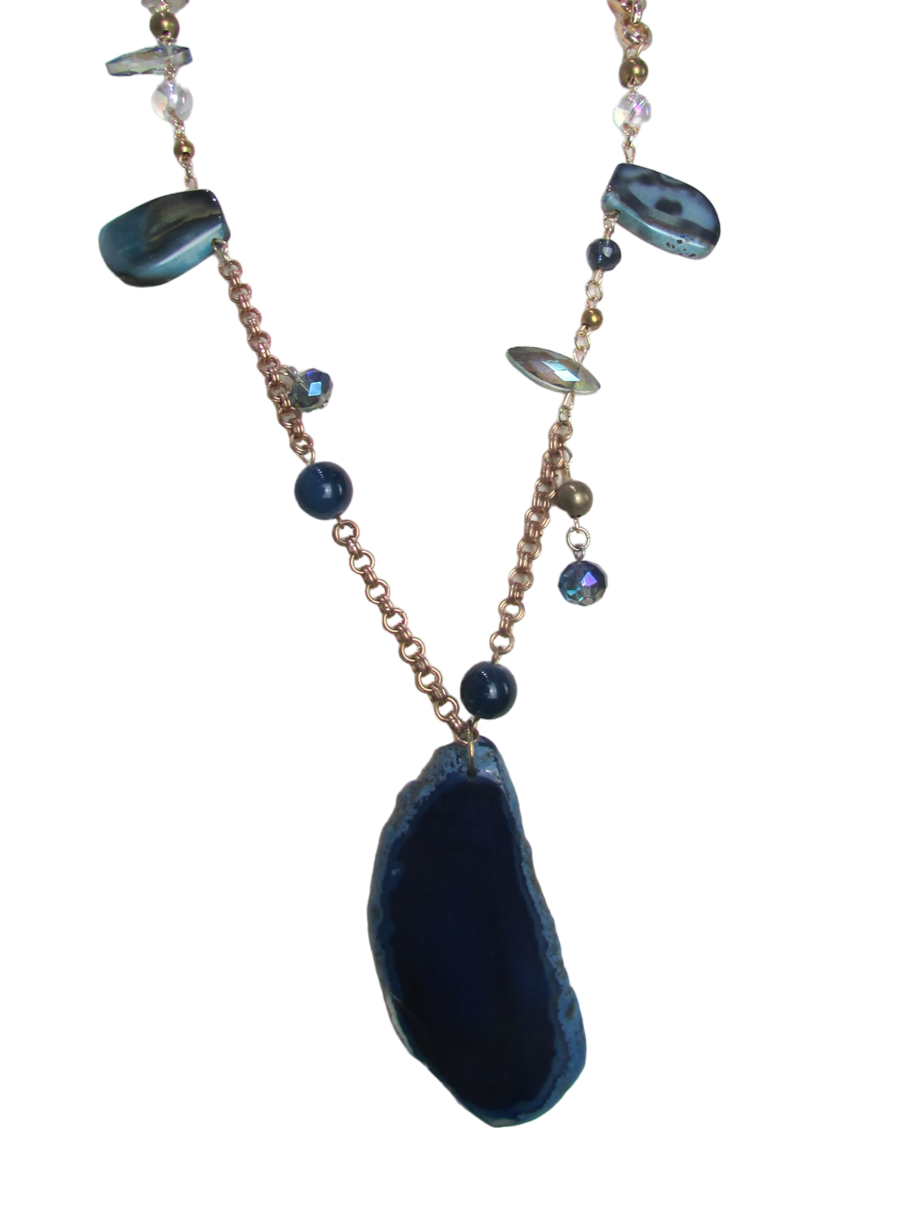 Azure Elegance Upcycled Necklace