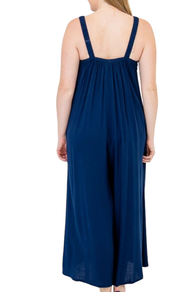 Joanna Indigo Linen Bamboo Jumpsuit