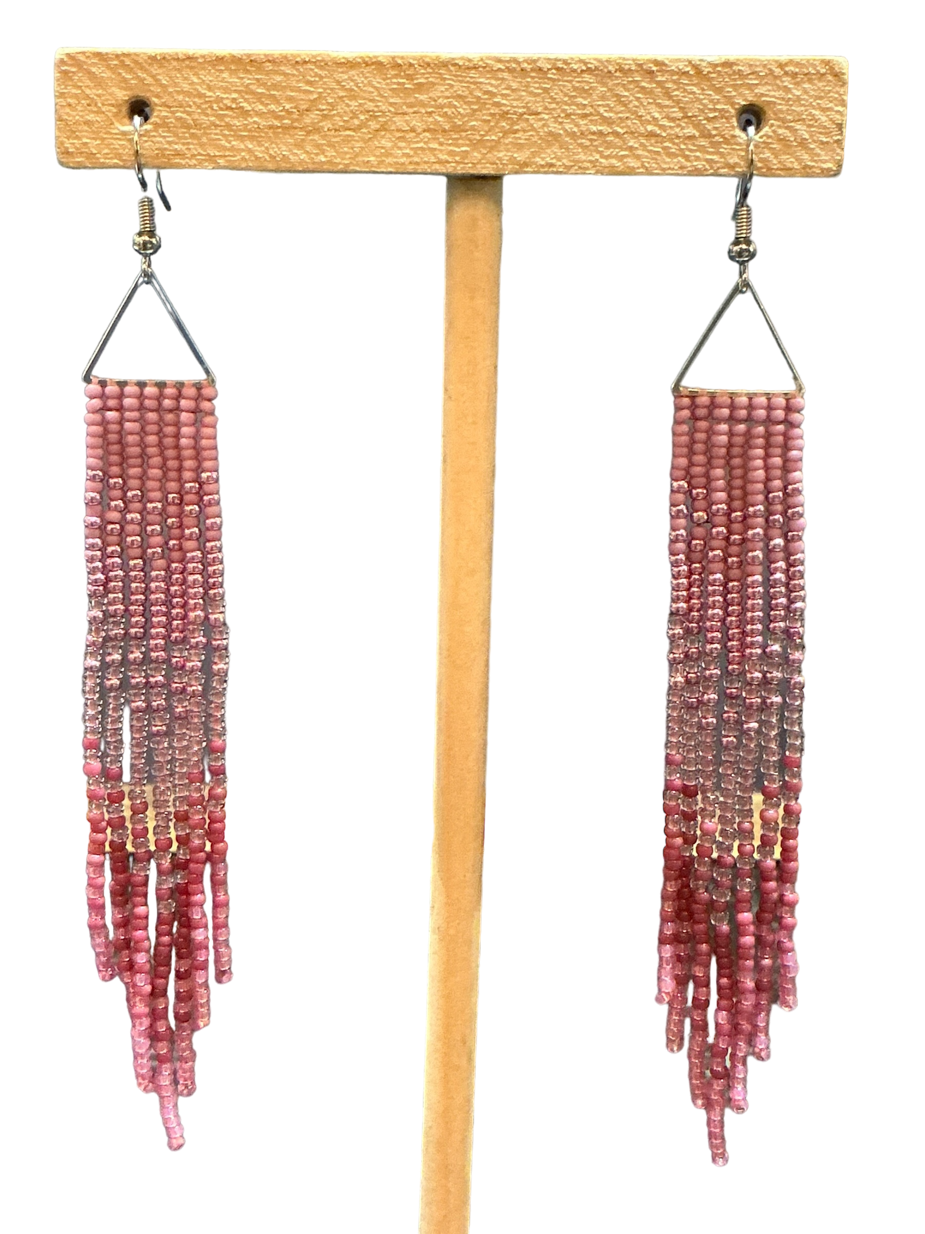 Rose Mini Triangle Fringe Earrings