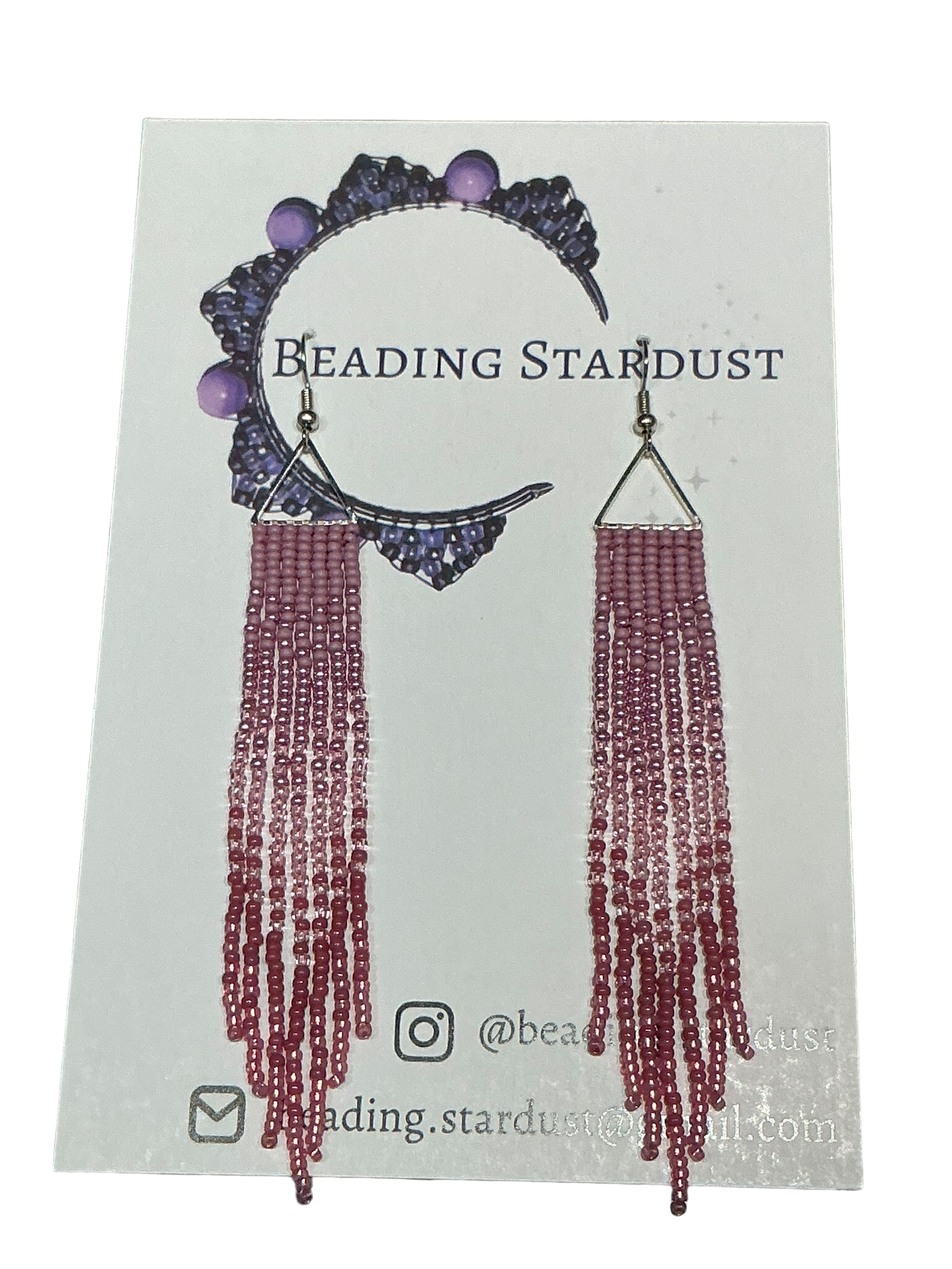 Rose Mini Triangle Fringe Earrings