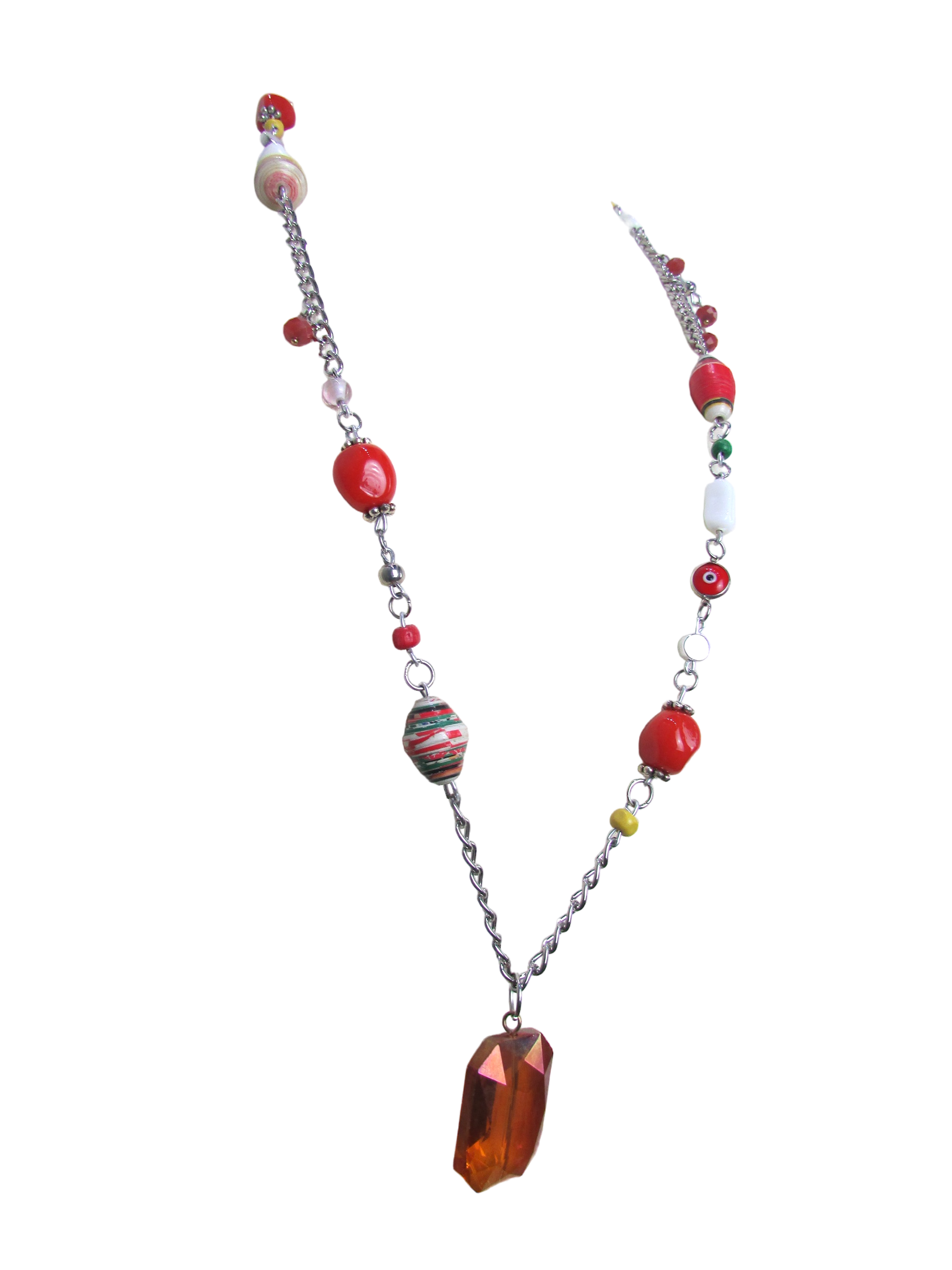 Sunset Mosaic Upcycled Necklace