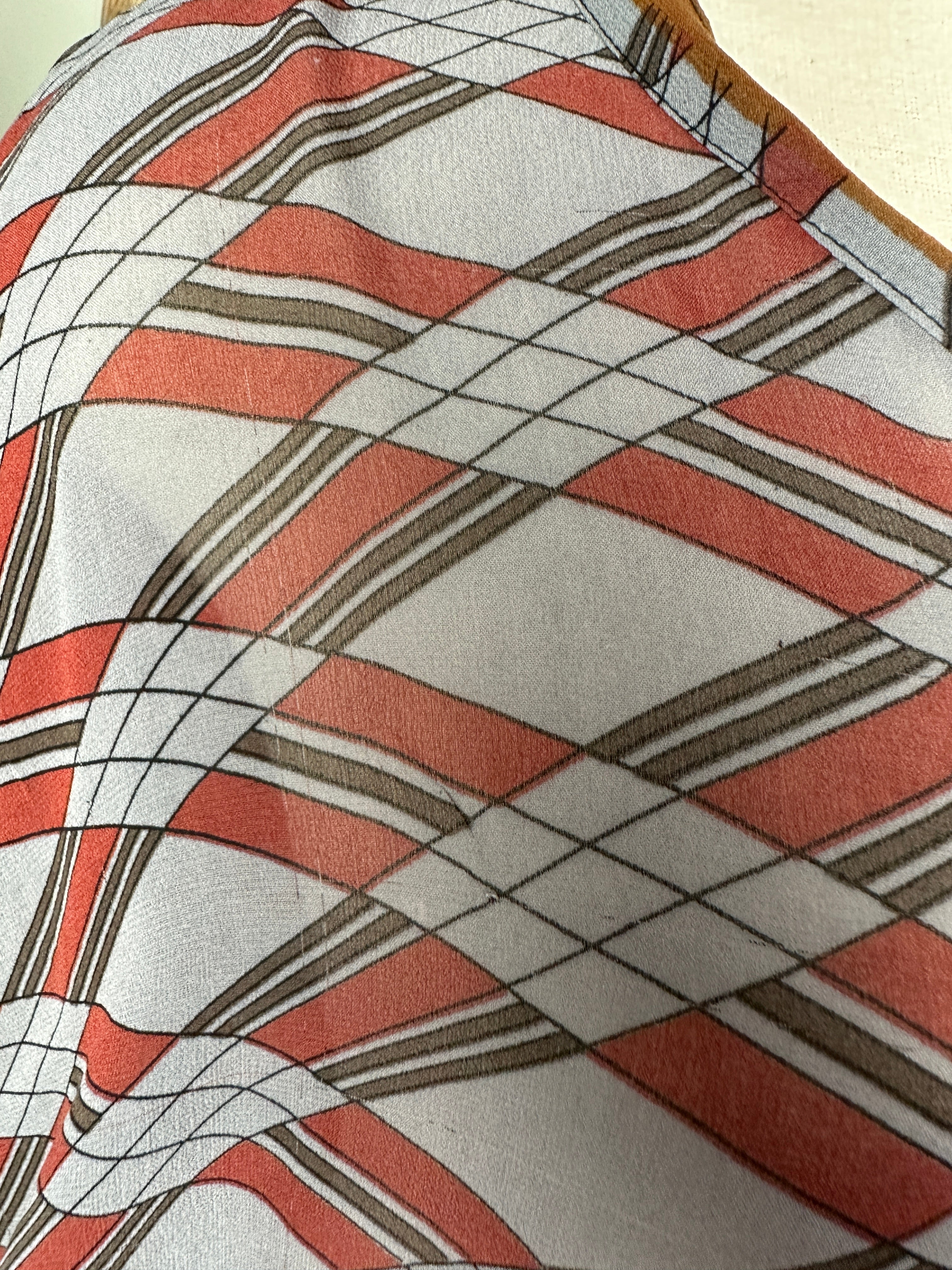 PRG5630 Sheer Wabi Sabi Pure Silk Short Kaftan Tunic without Slits