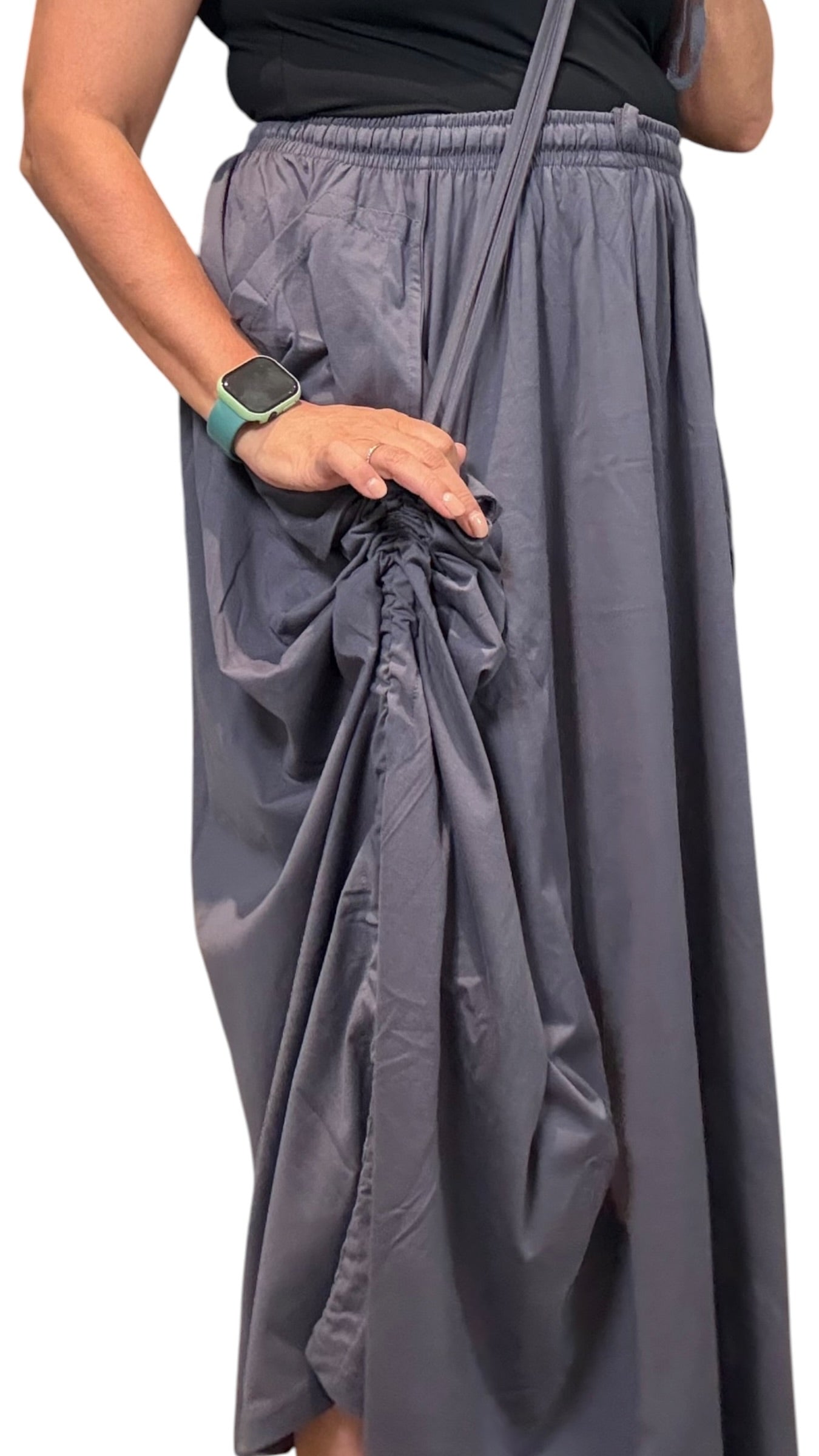 Light Grey Cotton Jersey Tashi Versatile Pants/Skirt