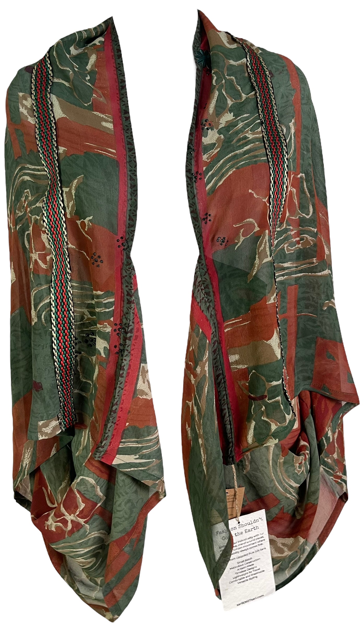 PRG6644 Sheer Wabi Sabi Pure Silk Shrug