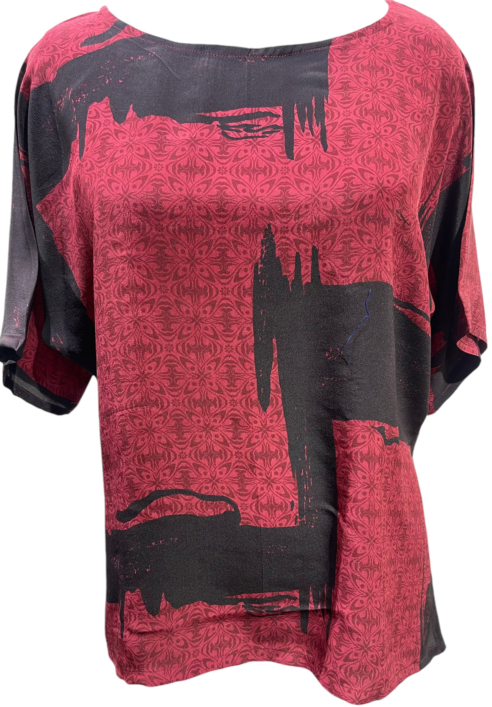 REVOLUTIONHER PRC5664 Avatar Pure Silk Side Slit Top