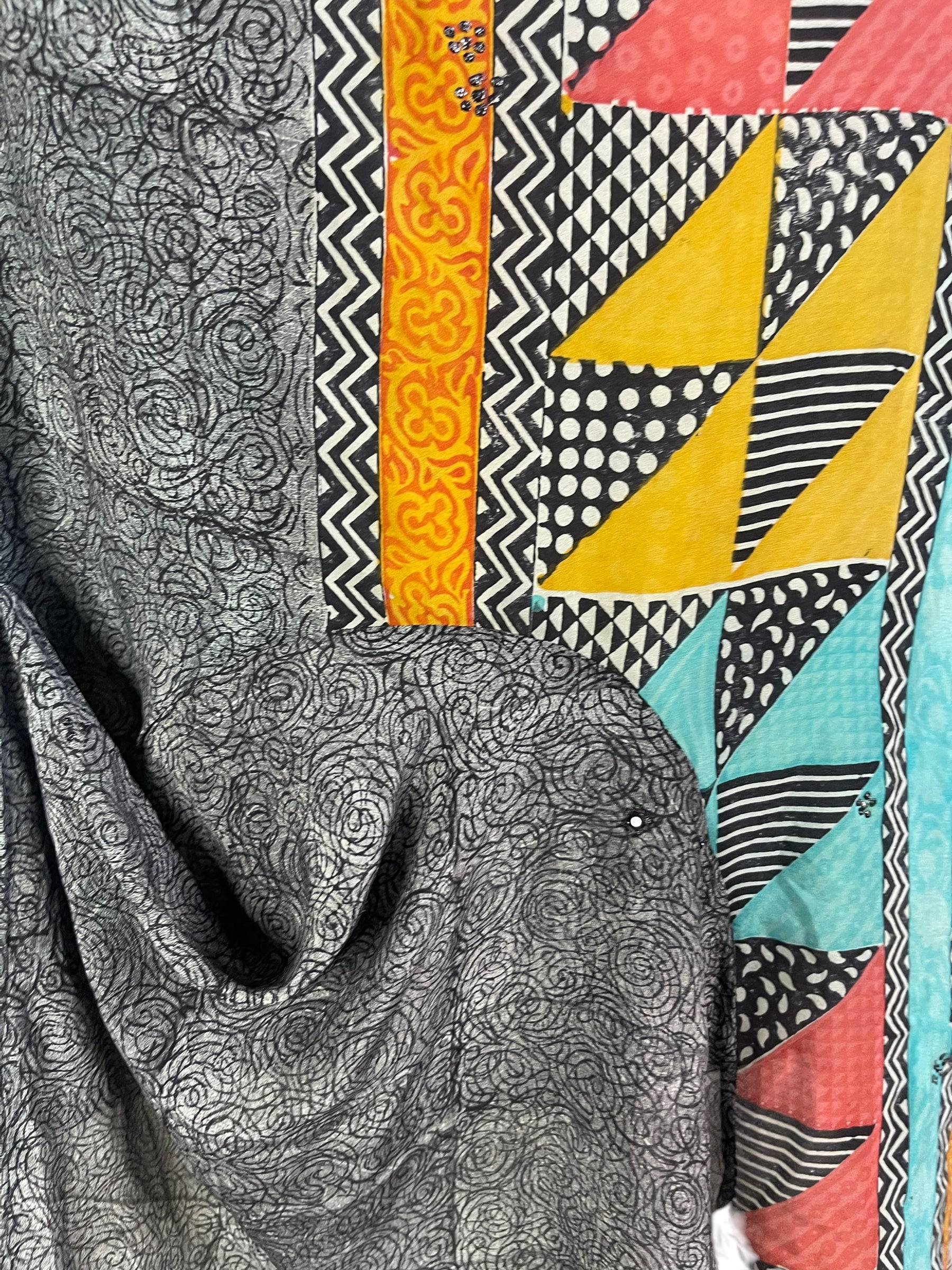 PRC6546 Avatar Pure Silk Self Pocket Tunic Dress