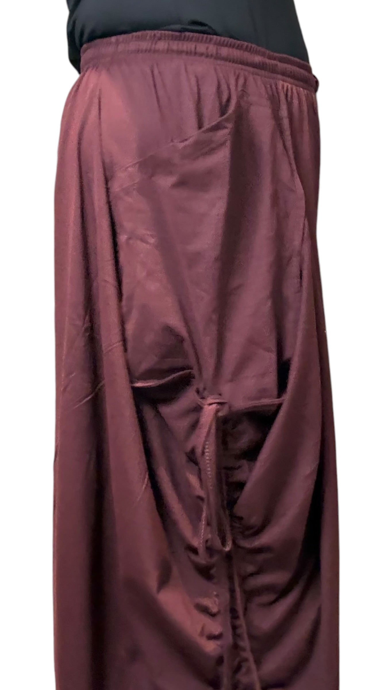 Eggplant Cotton Jersey Tashi Versatile Pants/Skirt