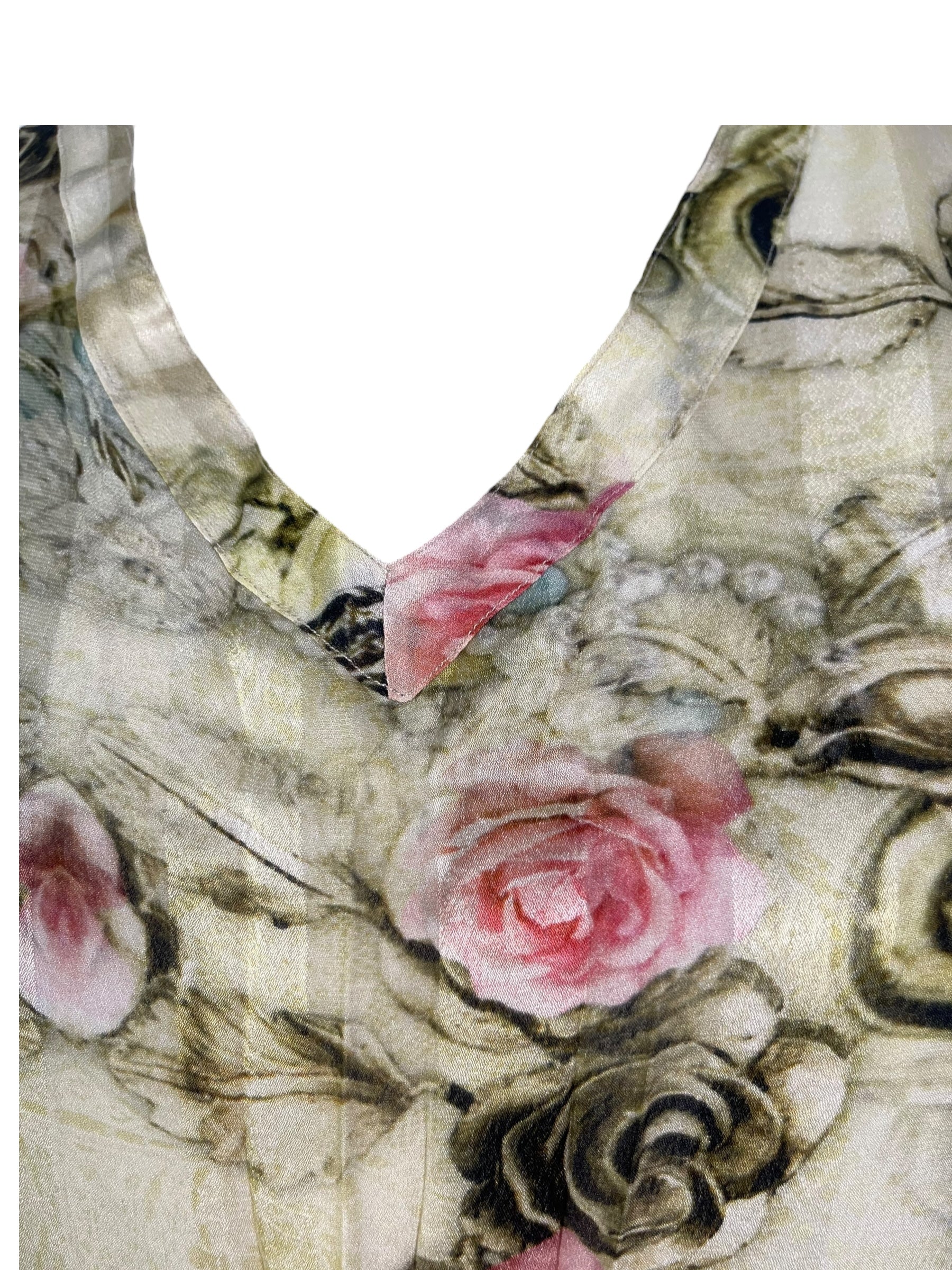 PRG6885 Sheer Avatar Pure Silk Short Kaftan Tunic without Slits