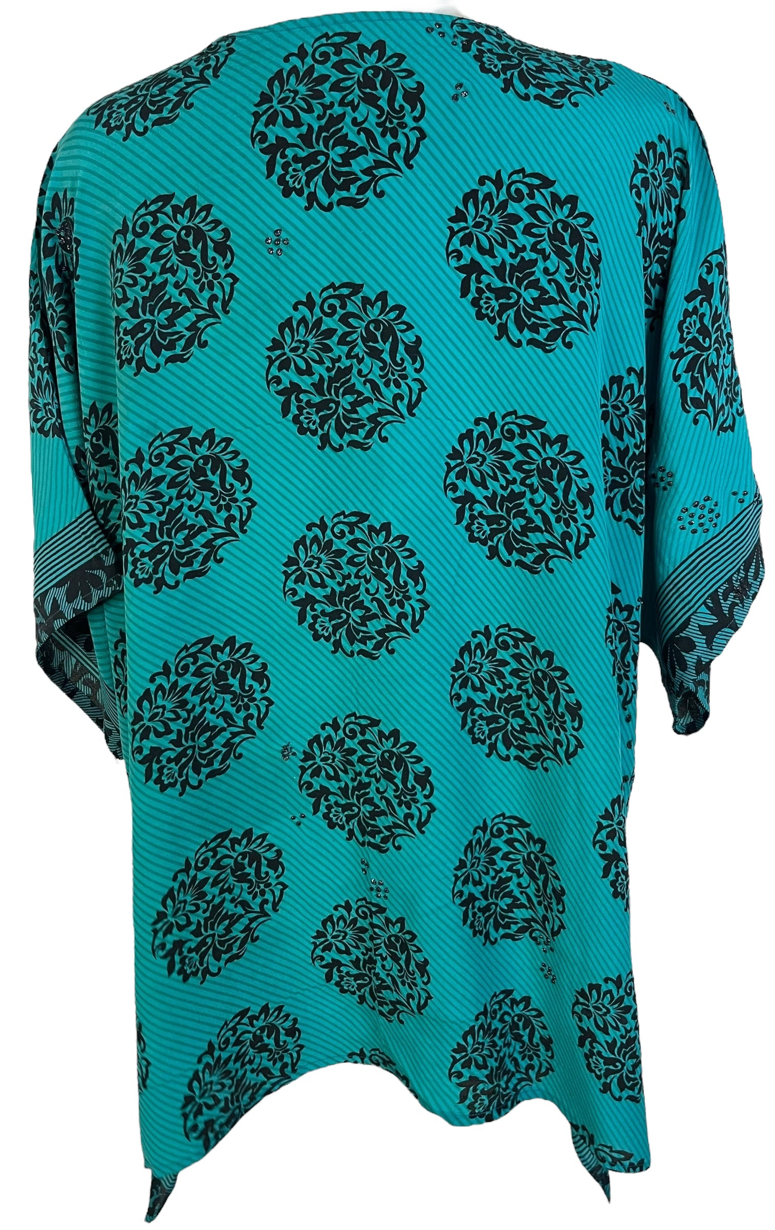 PRC7152 Avatar Pure Silk Long Tunic with Side Ties