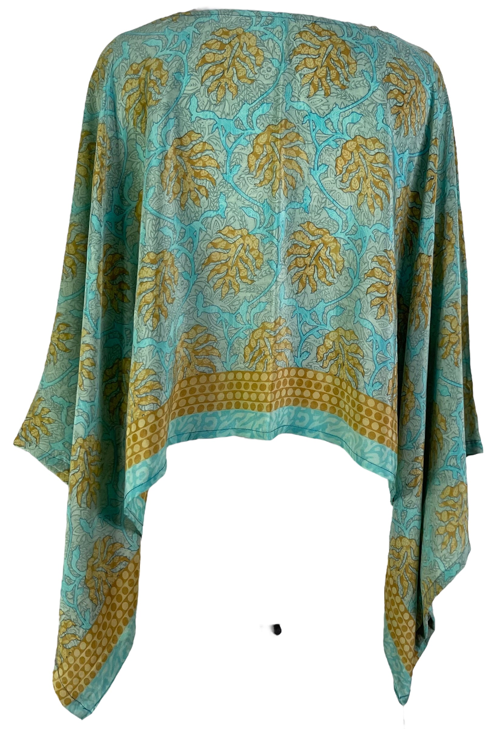 REVOLUTIONHER PRC6536 Avatar Pure Silk Kimono-Sleeved Top