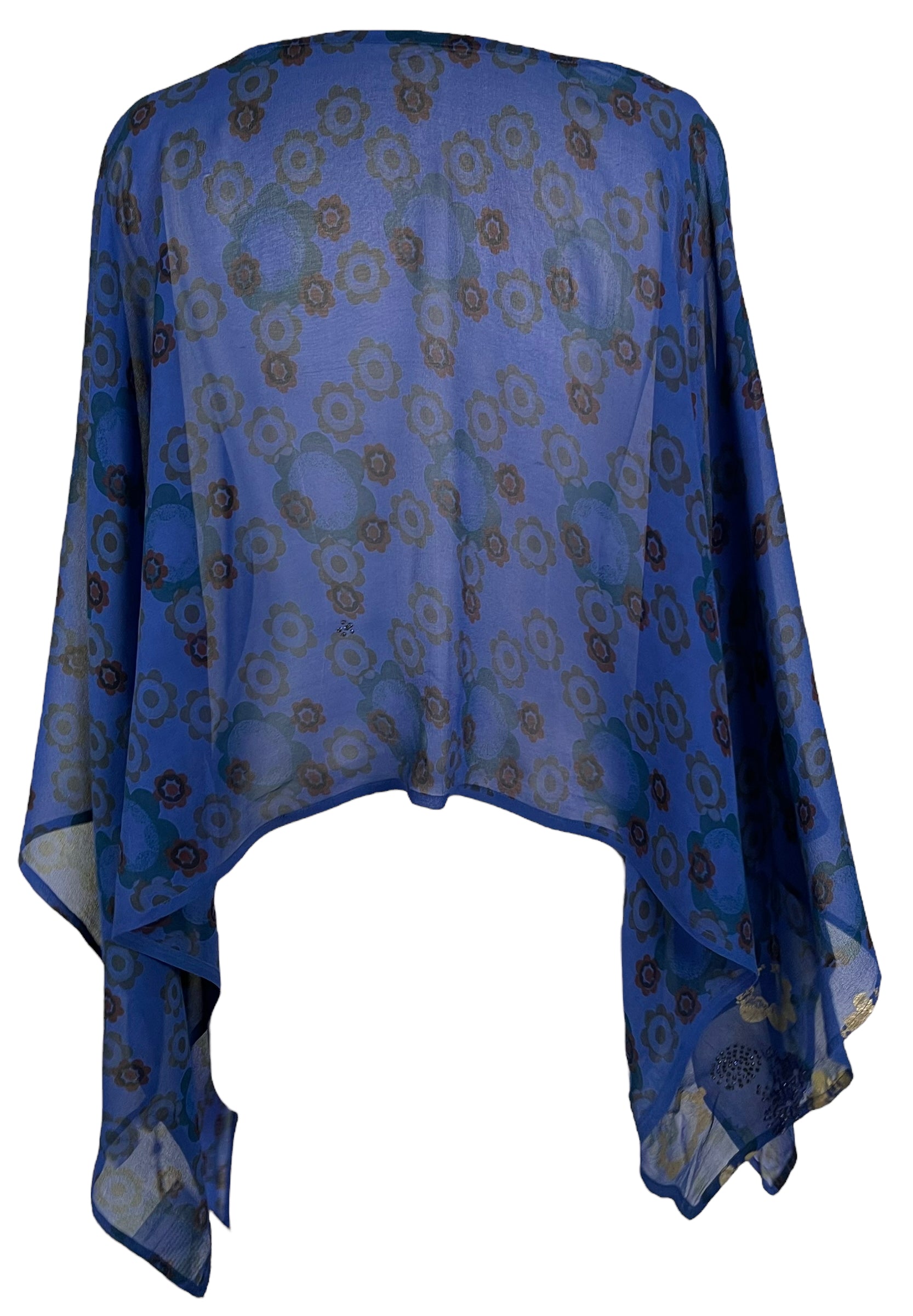 DEEANNS PRG6438 Sheer Avatar Pure Silk Capelet Poncho