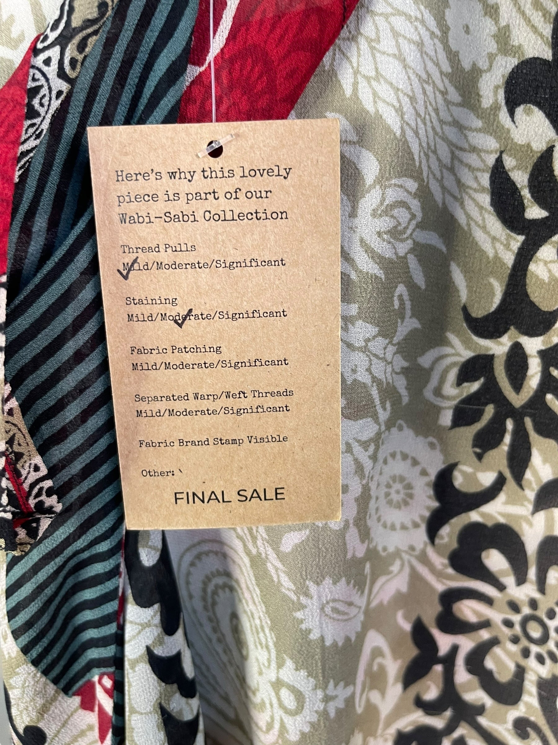 PRG7128 Sheer Wabi Sabi Pure Silk Long Tunic with Side Ties