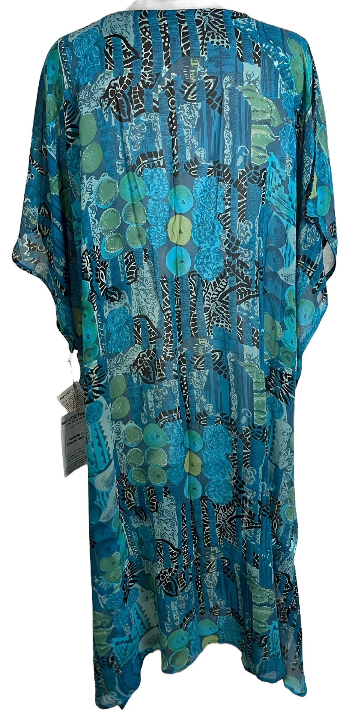 PRG6781 Sheer Wabi Sabi Pure Silk Maxi Kaftan