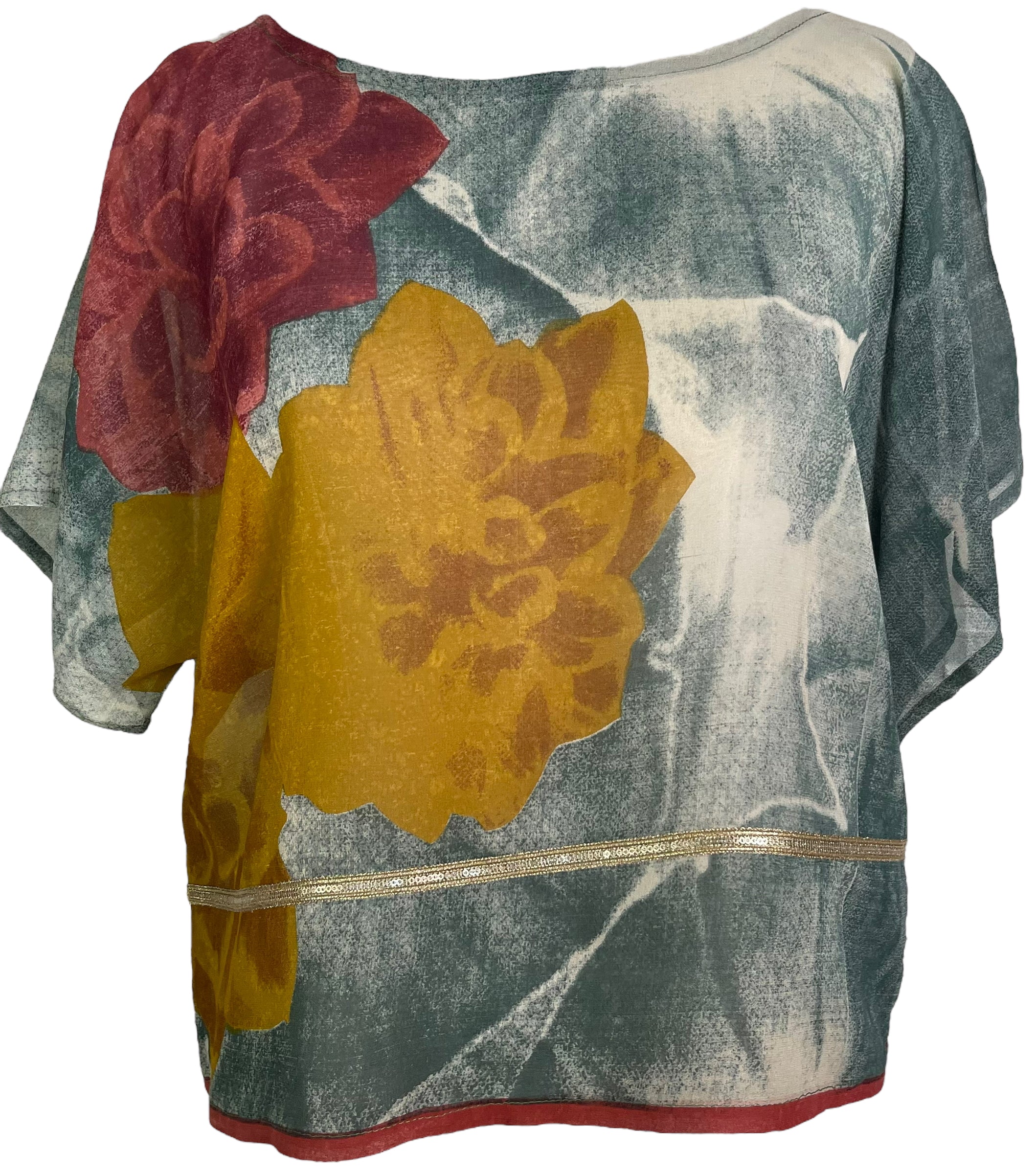 PRG6219 Sheer Avatar Pure Silk Boxy Top