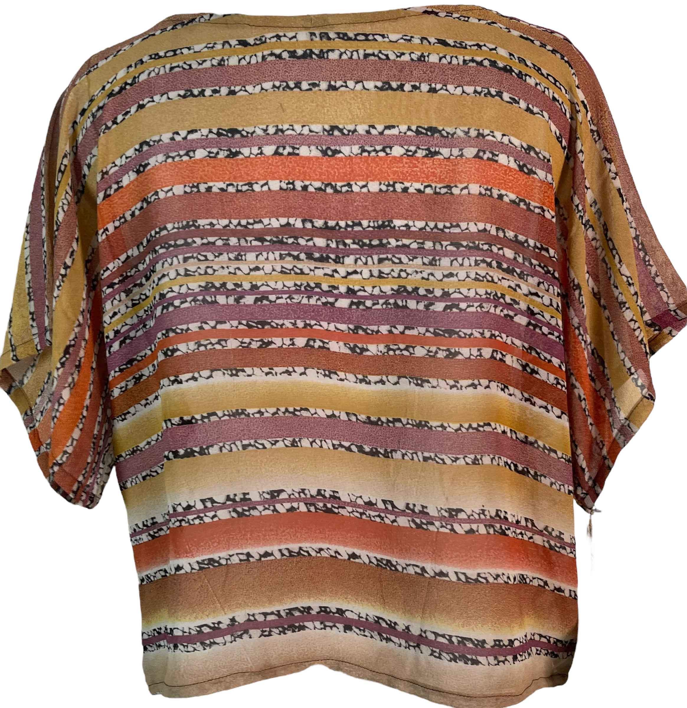 FINAL SALE PRG6134 Sheer Avatar Pure Silk Boxy Top