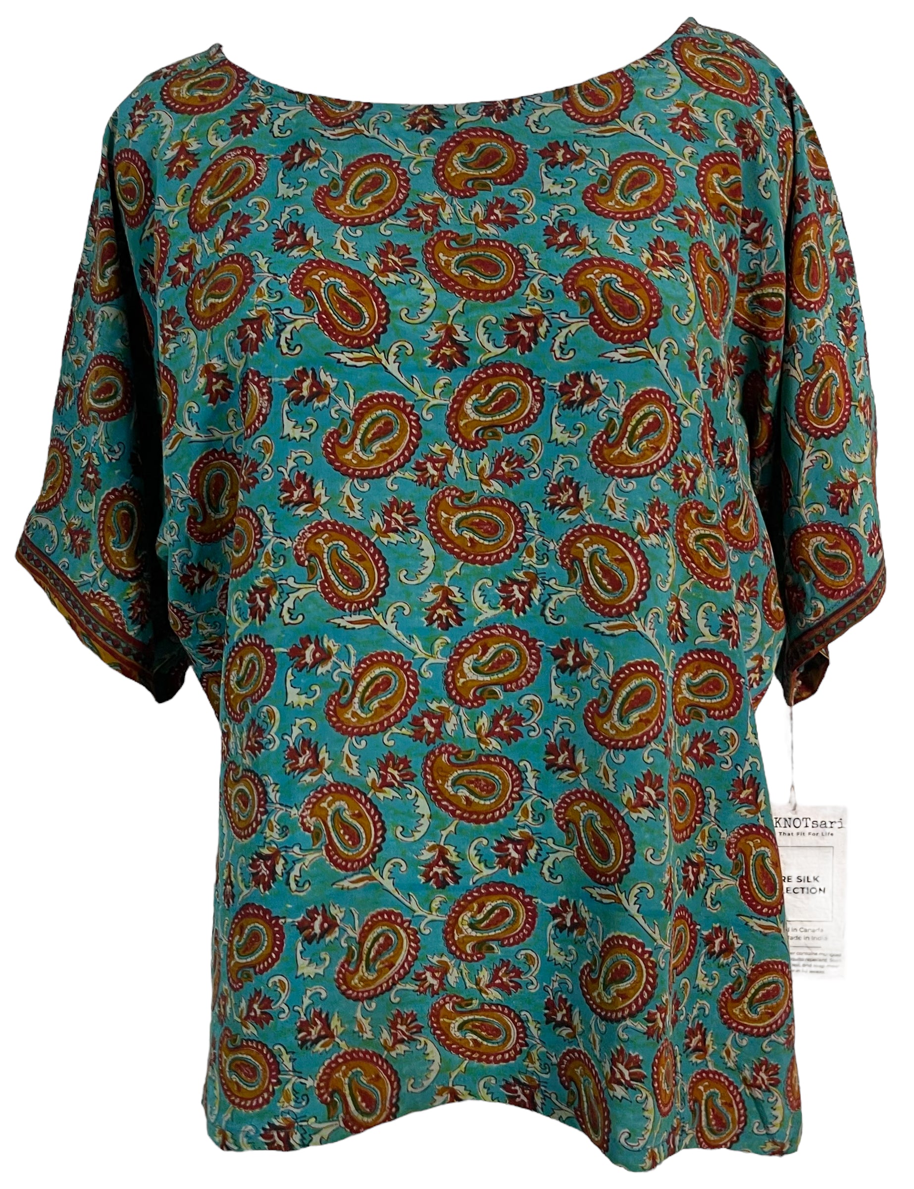 FINAL SALE PRC6232 Avatar Pure Silk Side Slit Top