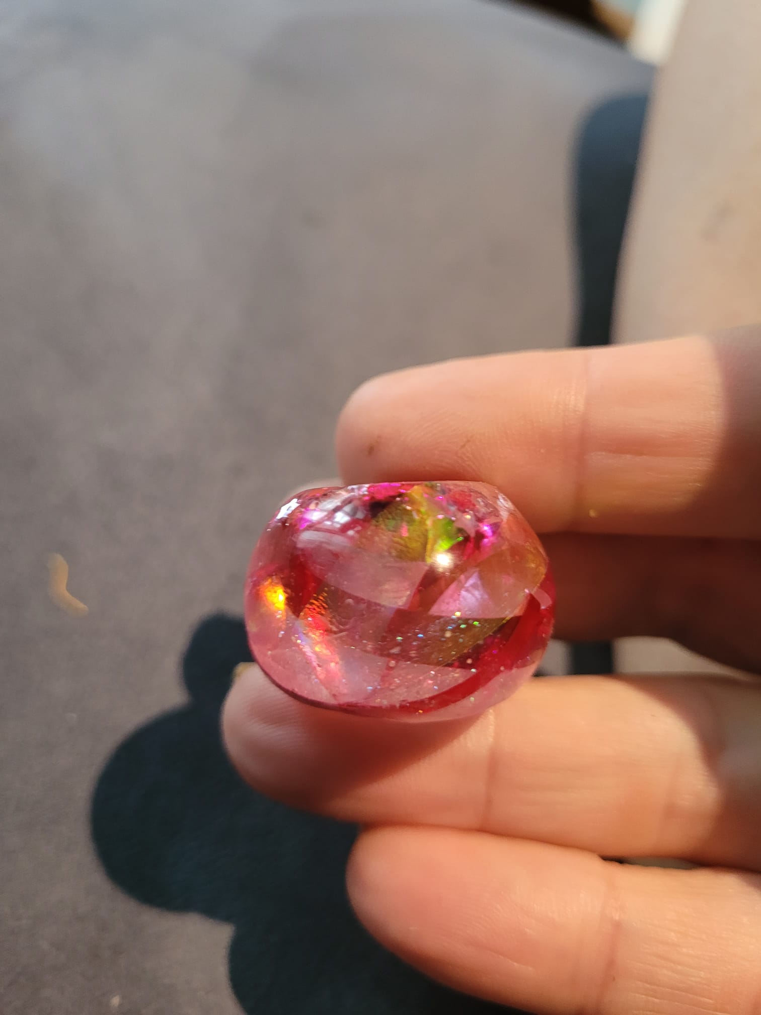 Pink ribbons Shimmer Bead for Margo