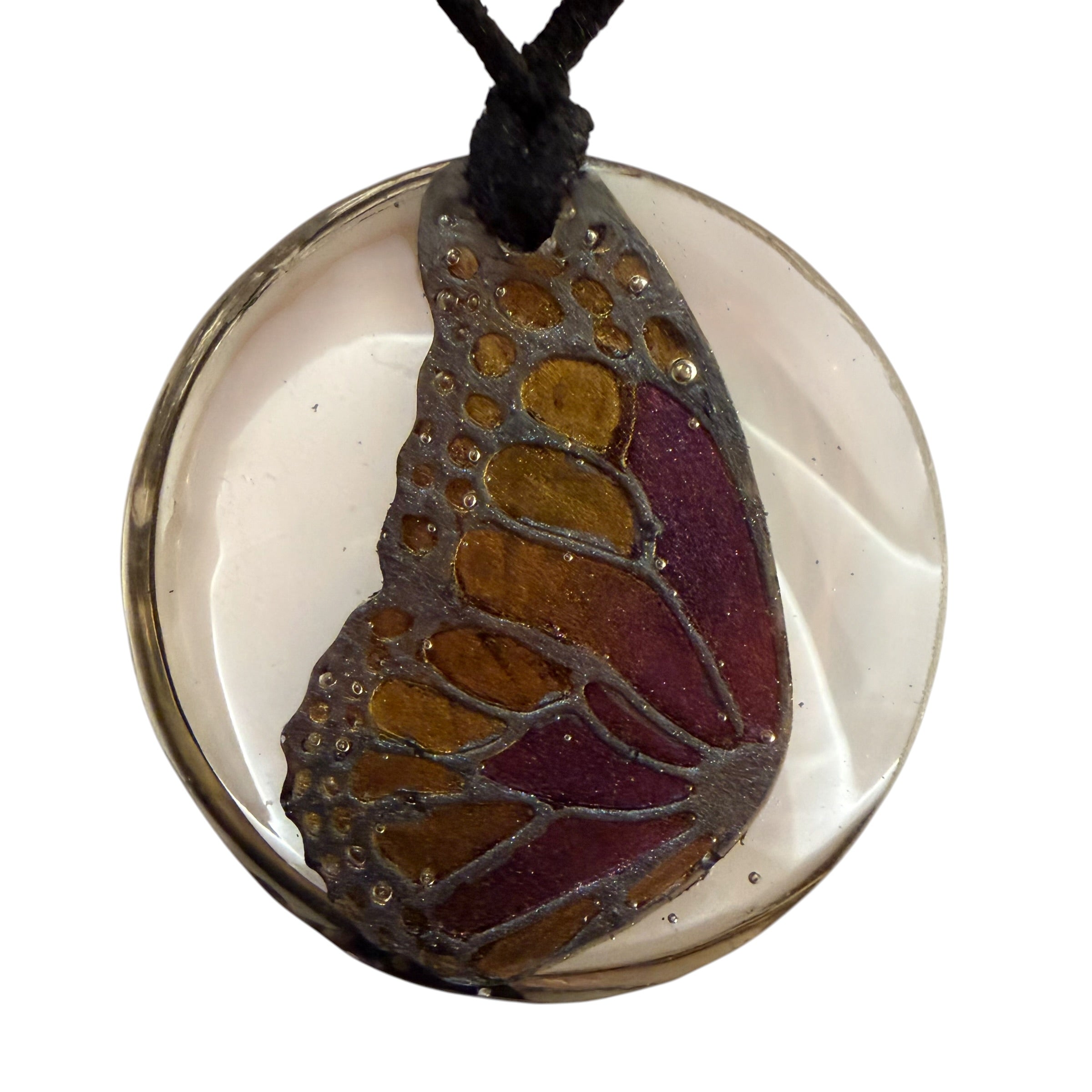 Painted Butterfly Wing Pendant