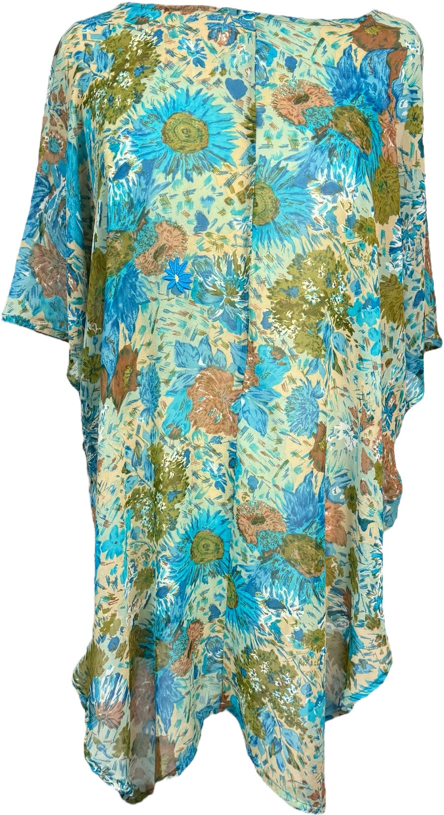 PRG6844 Sheer Avatar Pure Silk Waterfall Top