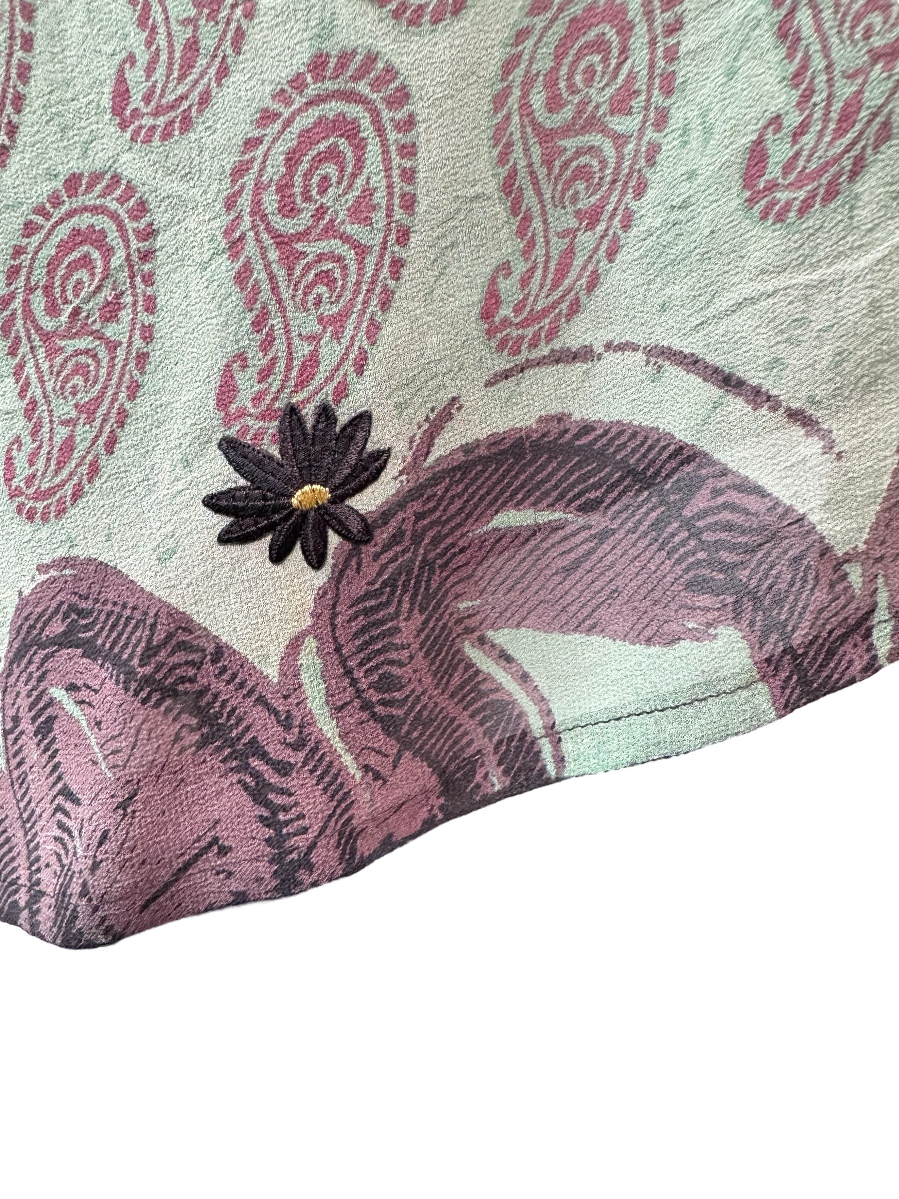 PRG7329 Sheer Avatar Pure Silk Kimono-Sleeved Top