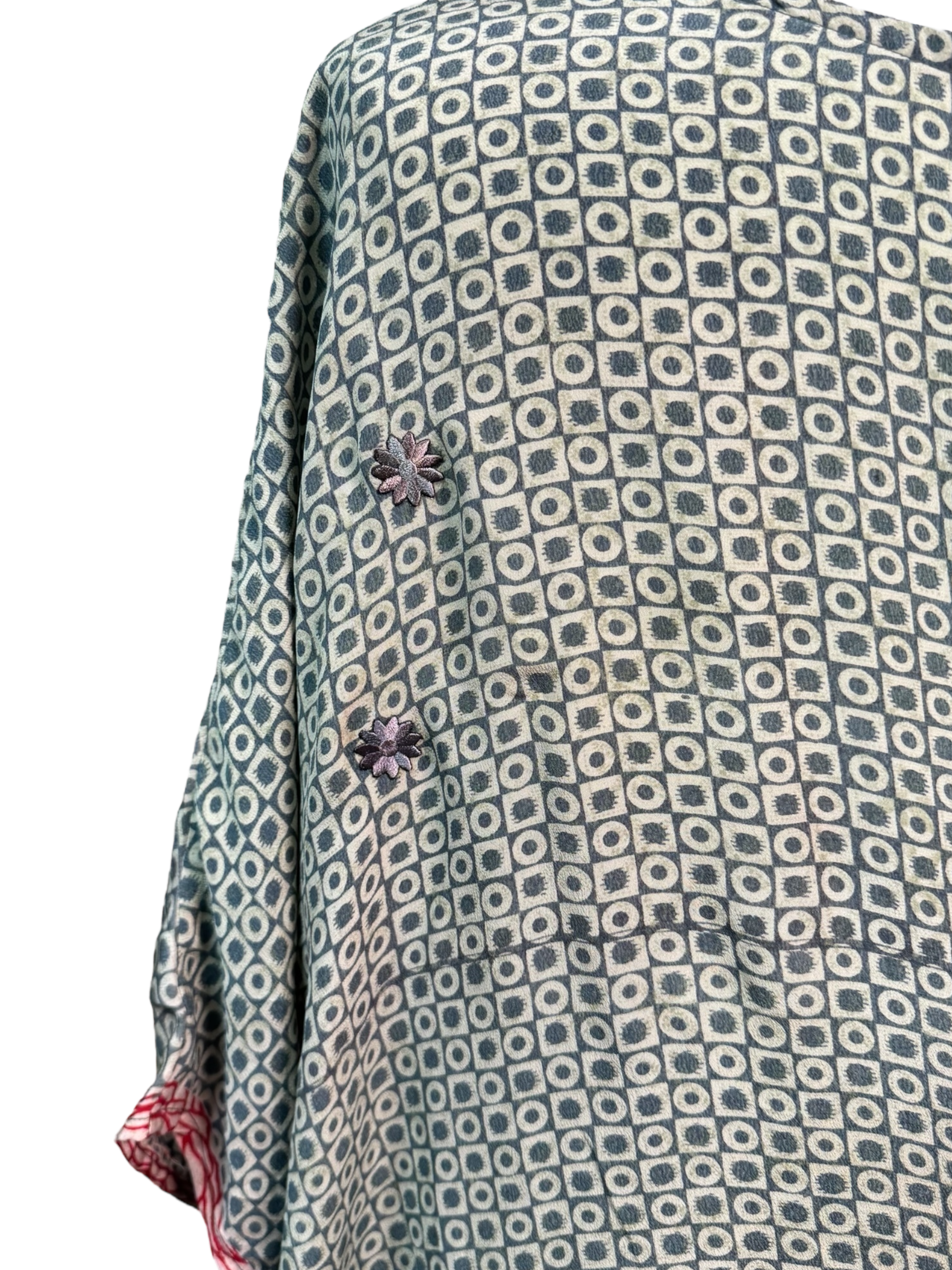 PRC7467 Avatar Pure Silk Short Kaftan Tunic with Slits