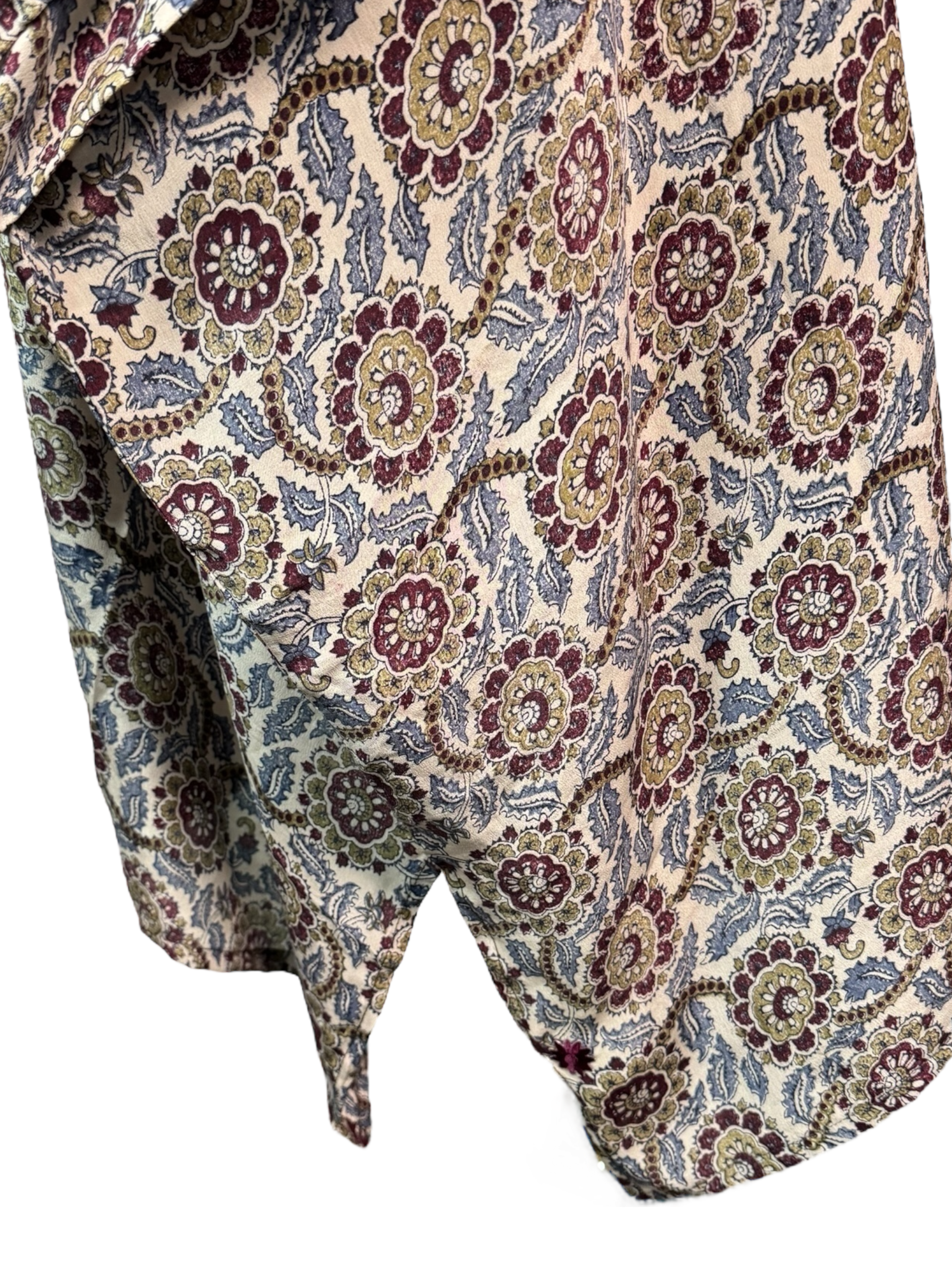 PRC7308 Avatar Pure Silk Short Kaftan Tunic with Slits