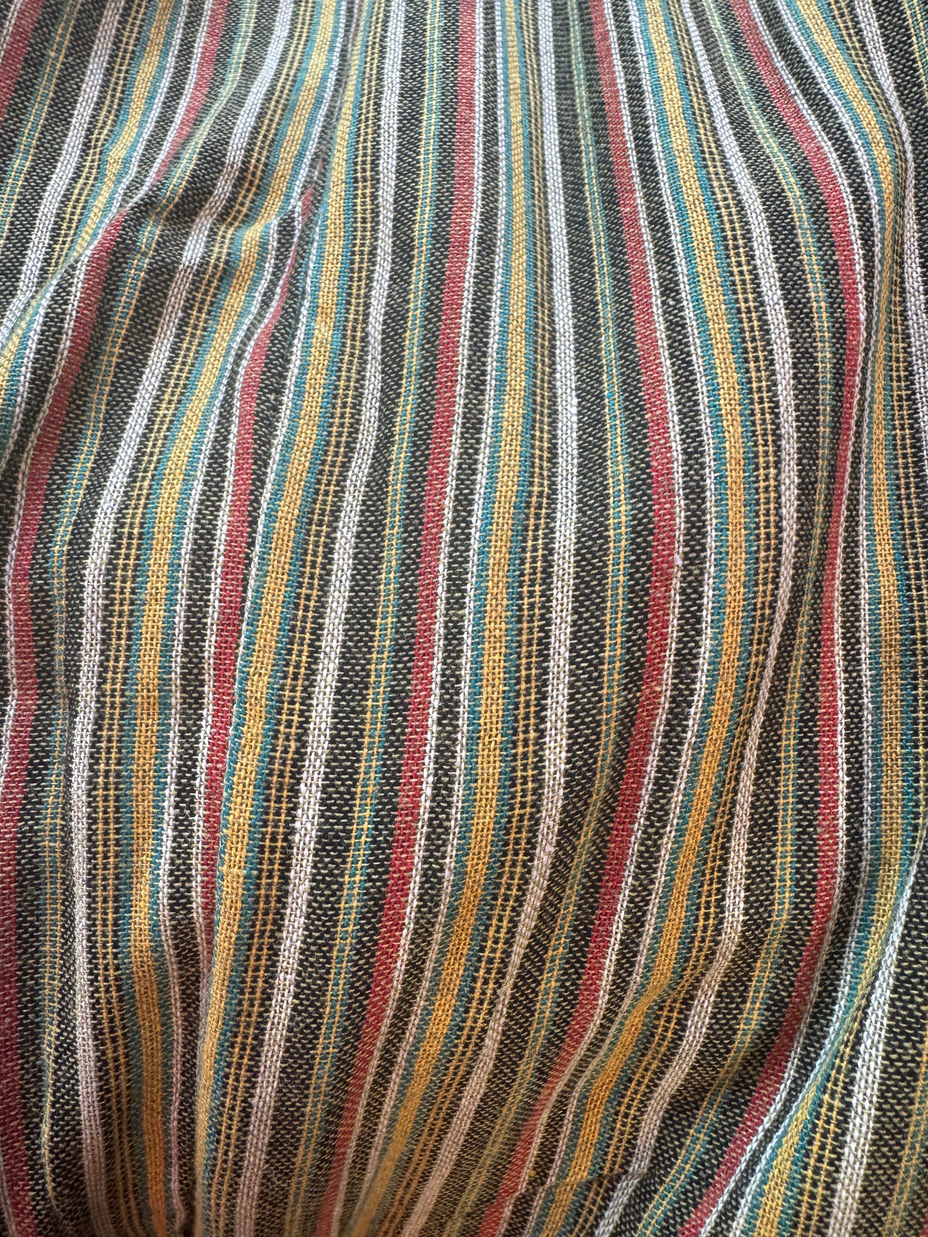 Green Striped Cotton Tashi Versatile Pants/Skirt