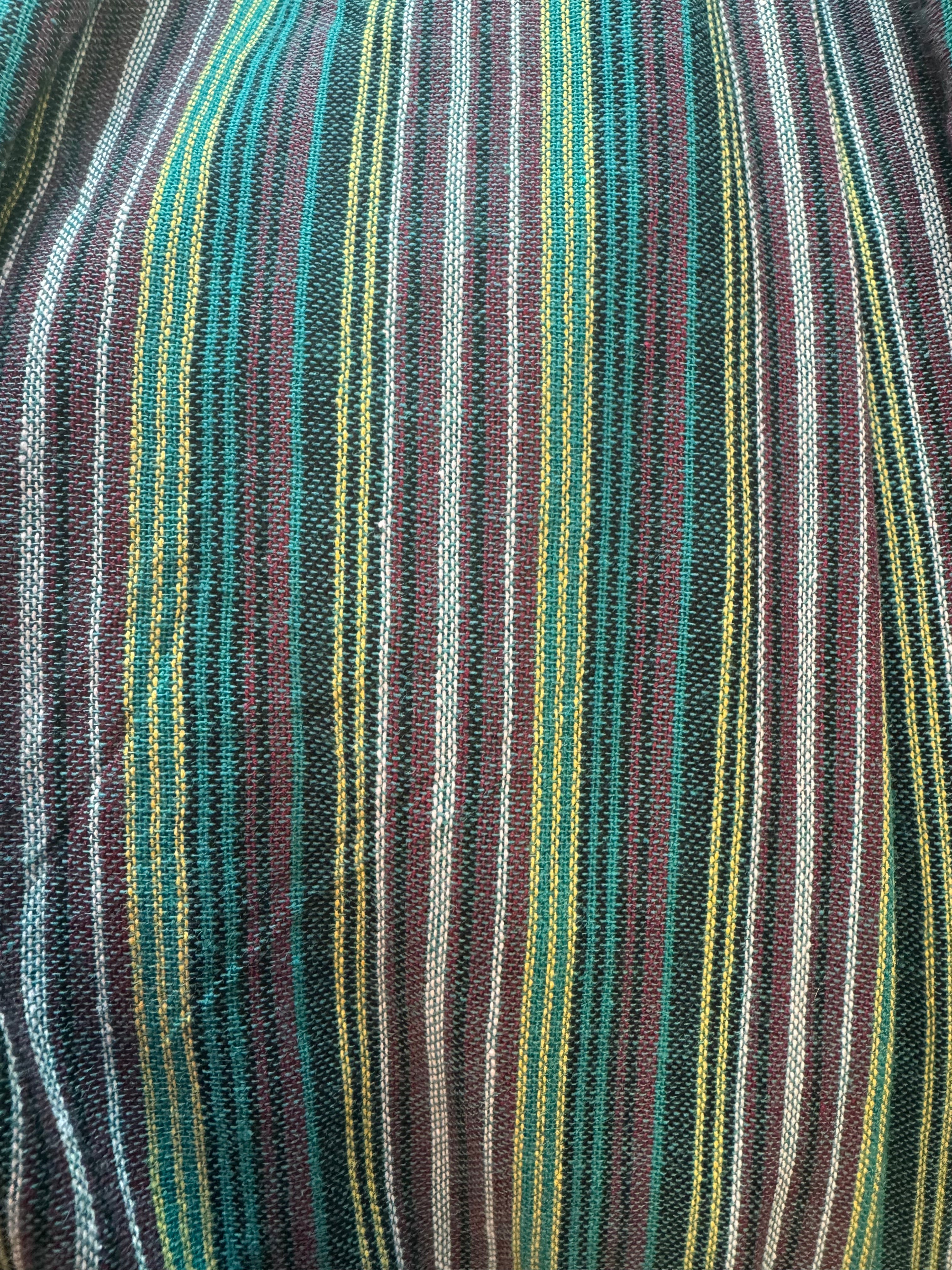 Teal Striped Cotton Tashi Versatile Pants/Skirt