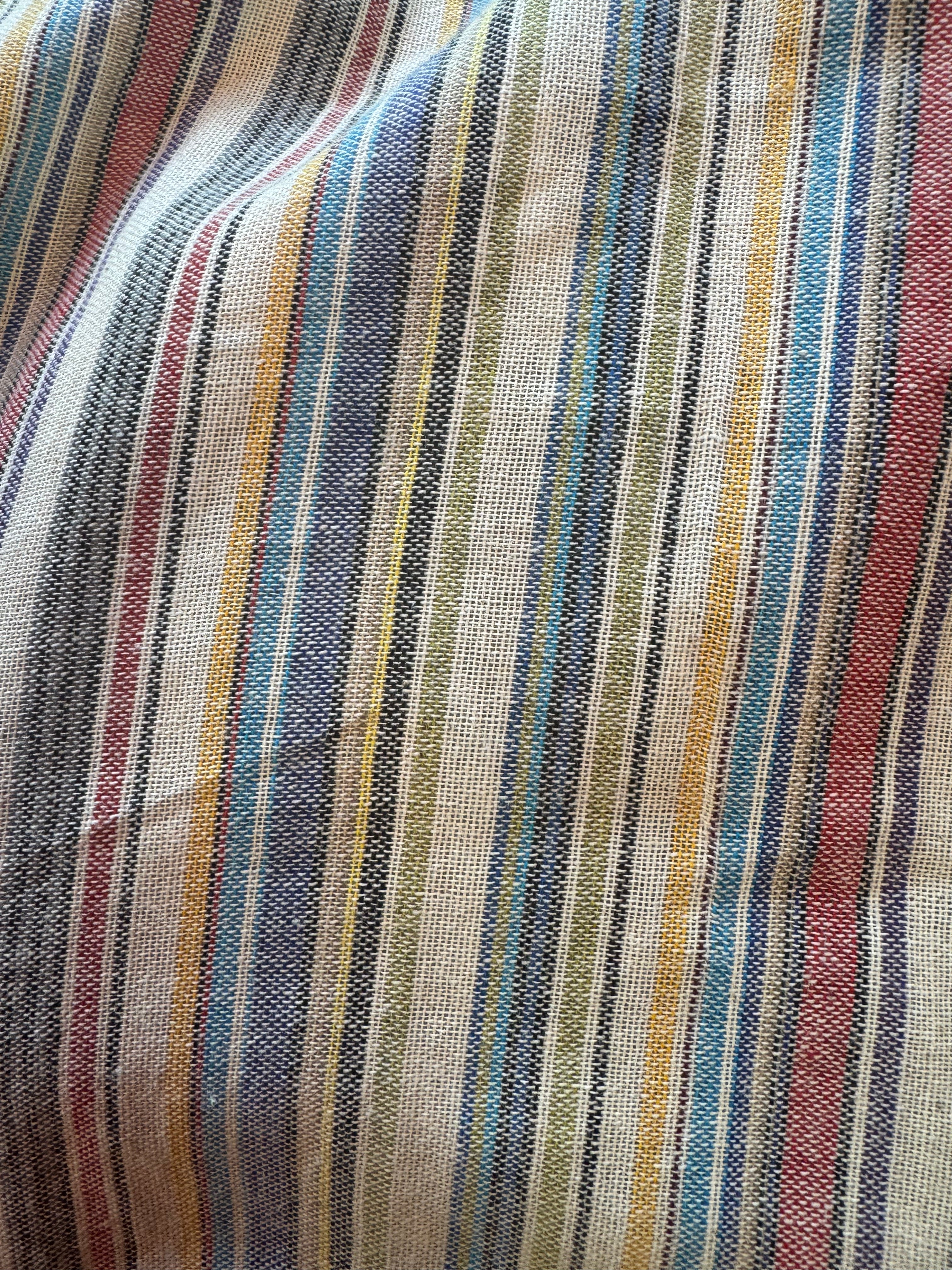 Light Rainbow Striped Cotton Tashi Versatile Pants/Skirt