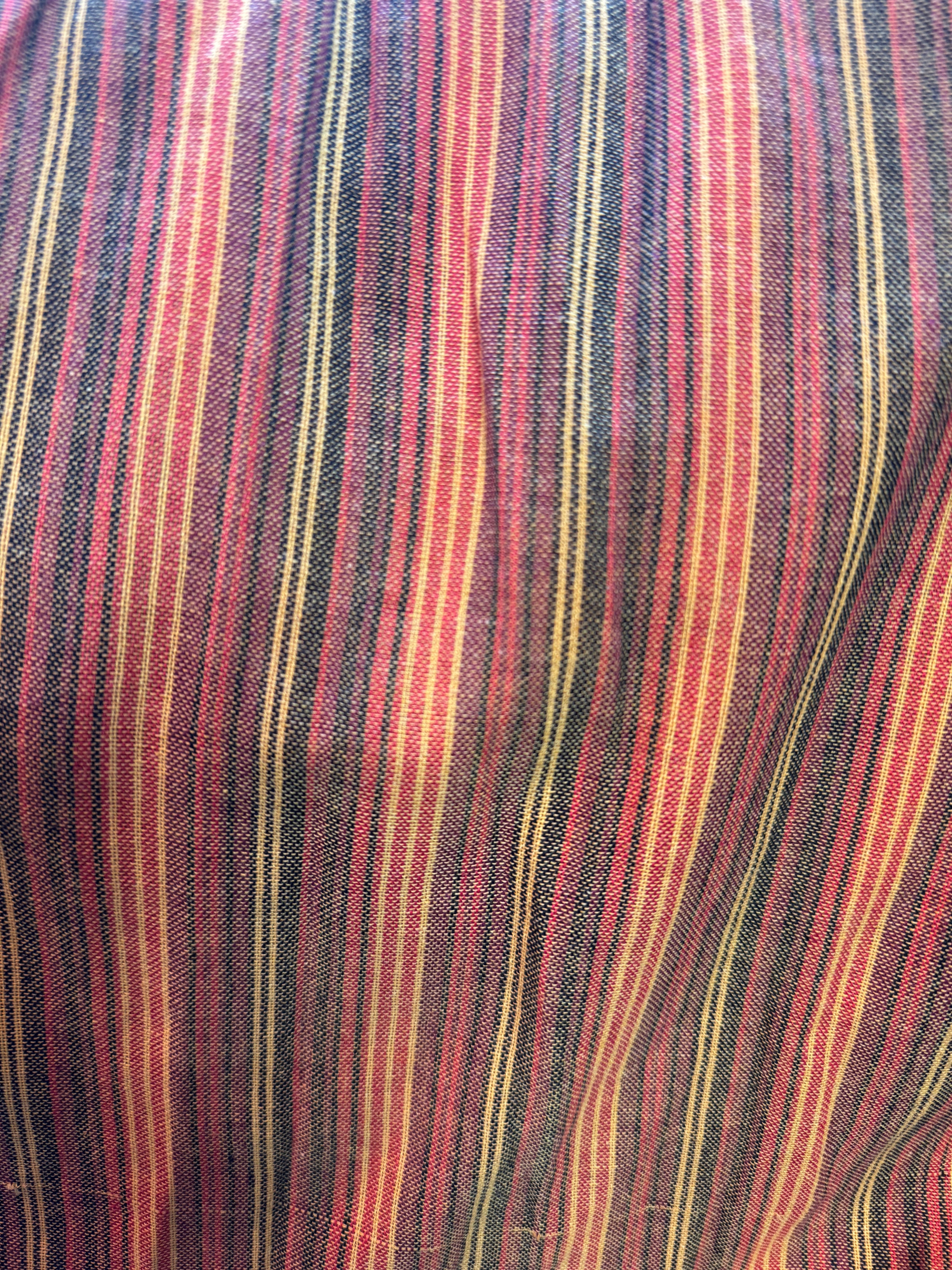 Orange Striped Cotton Tashi Versatile Pants/Skirt