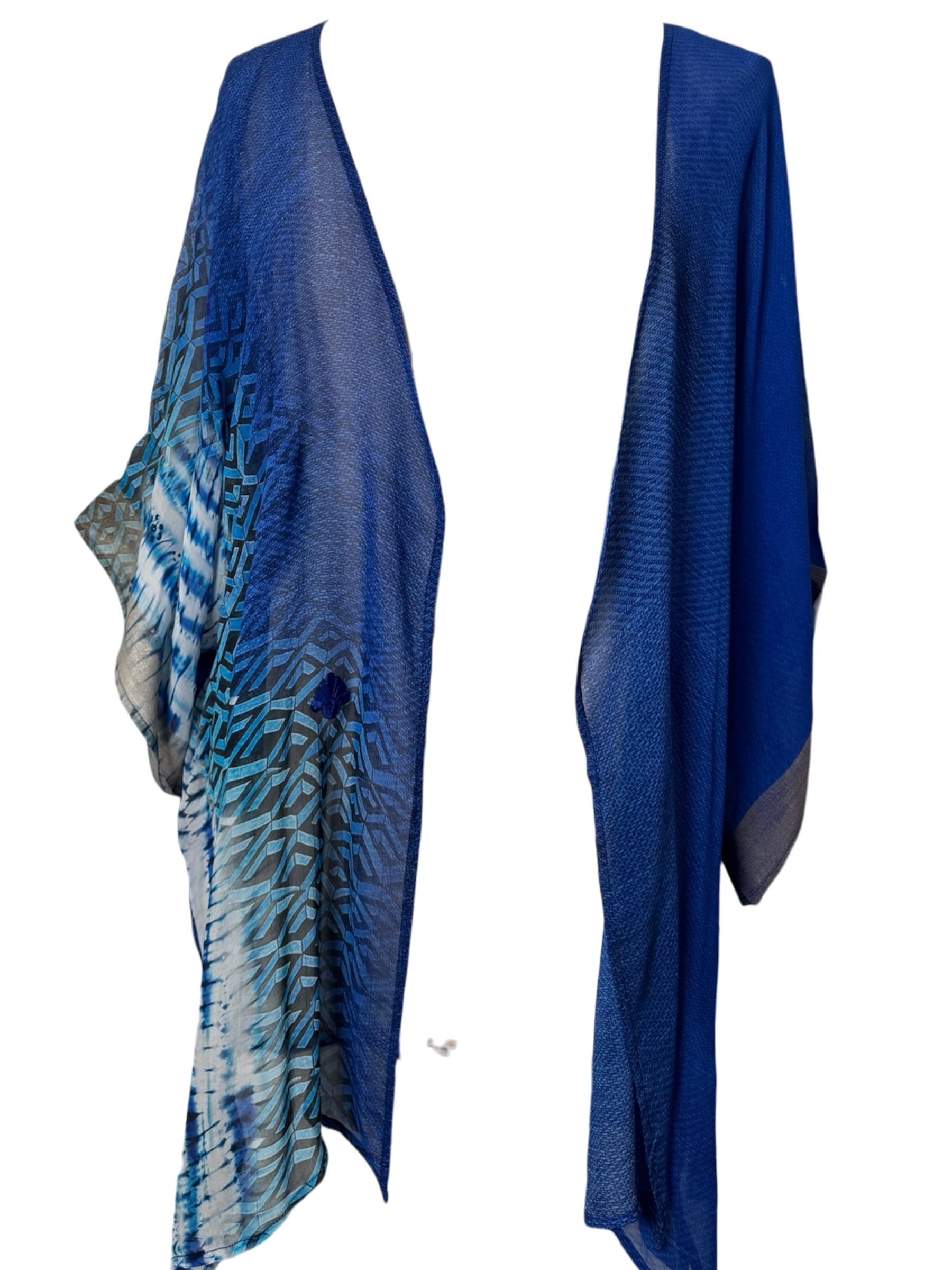 Releases Sunday at 8pm EST PRG9106 Sheer Wabi Sabi Pure Silk Kimono-Sleeved Jacket with Belt
