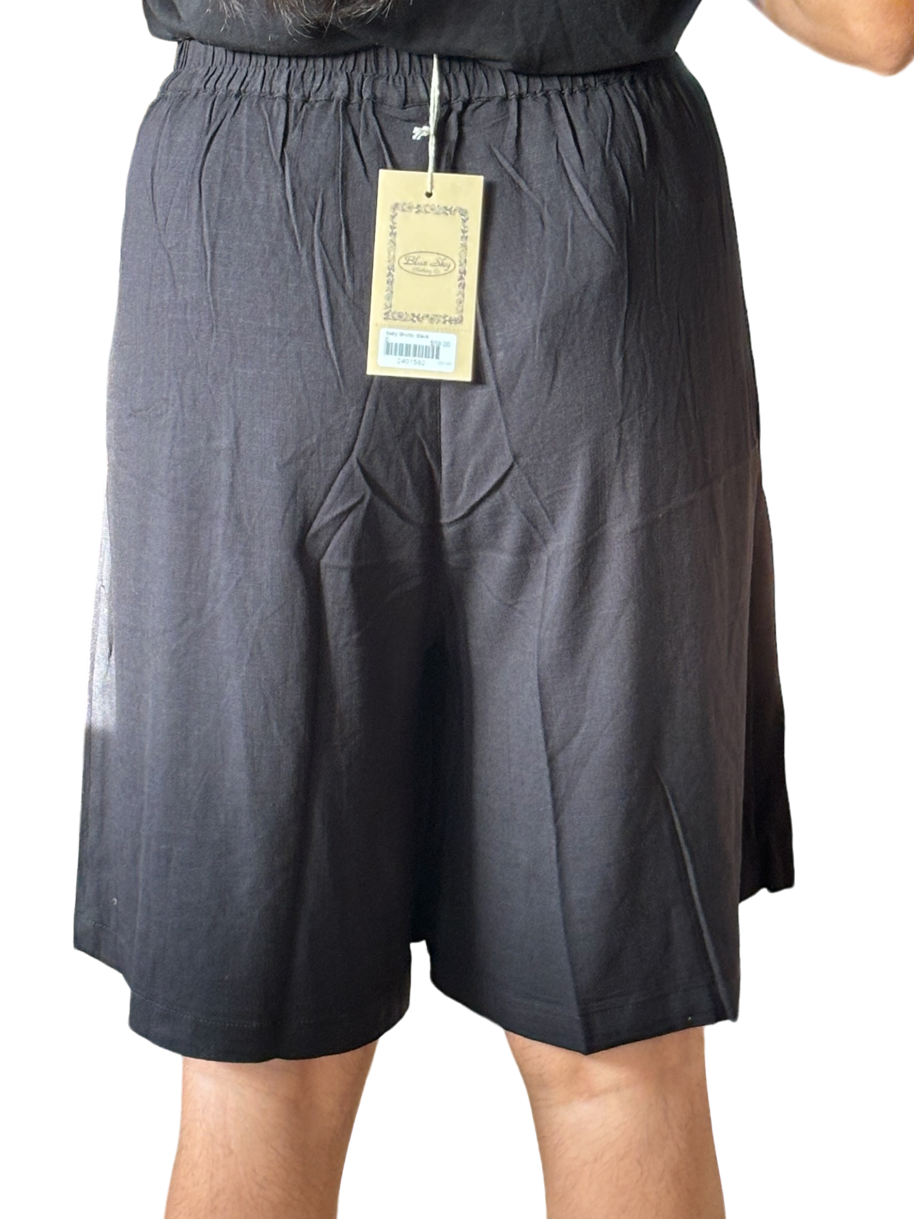 Black Velma Bamboo/Linen Shorts
