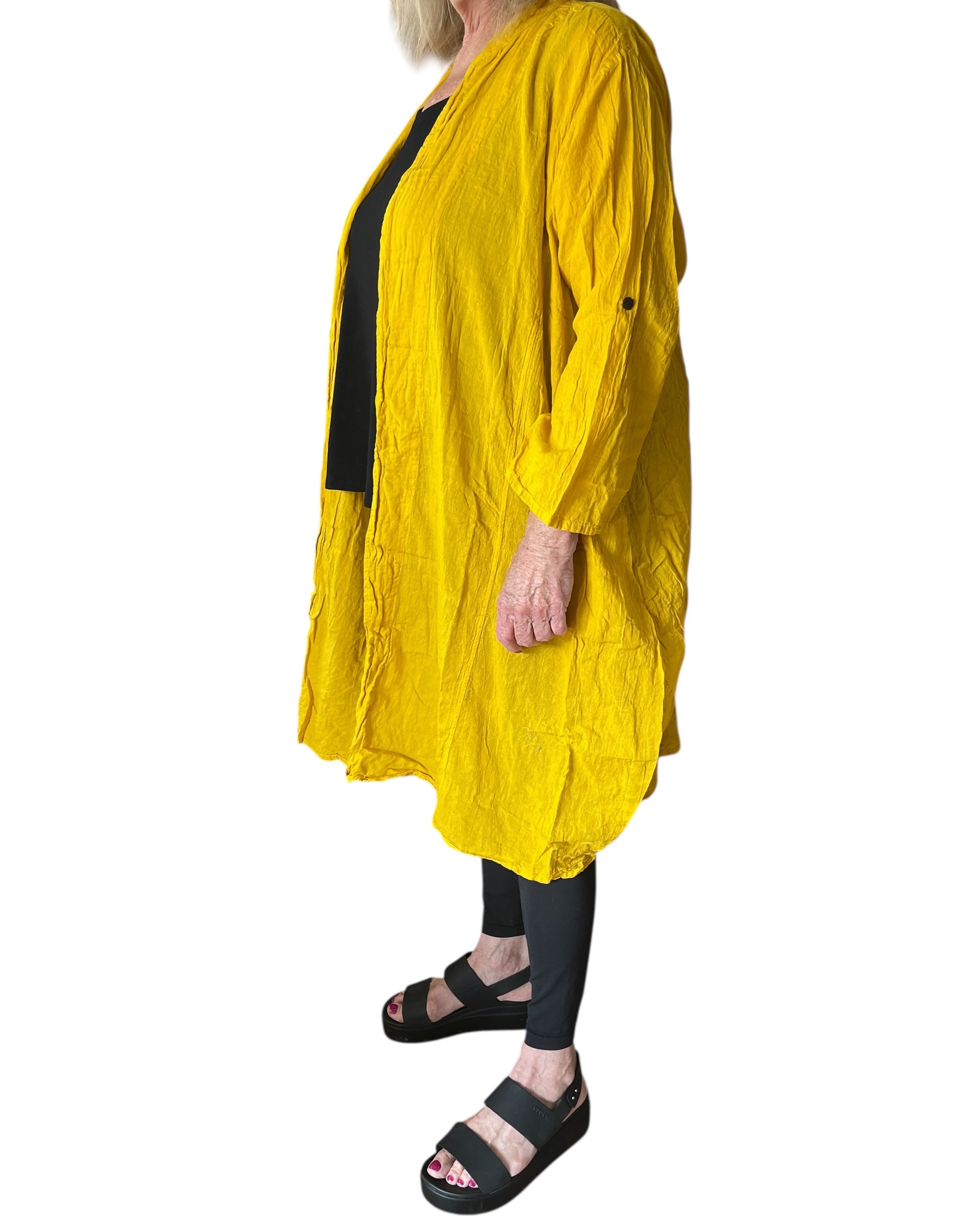 Sunflower Cotton Voile Cardigan - Full Length Sleeve