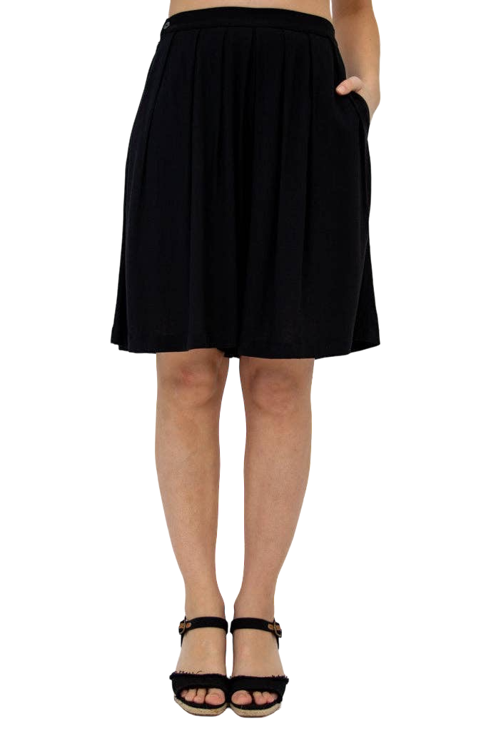 Black Velma Bamboo/Linen Shorts