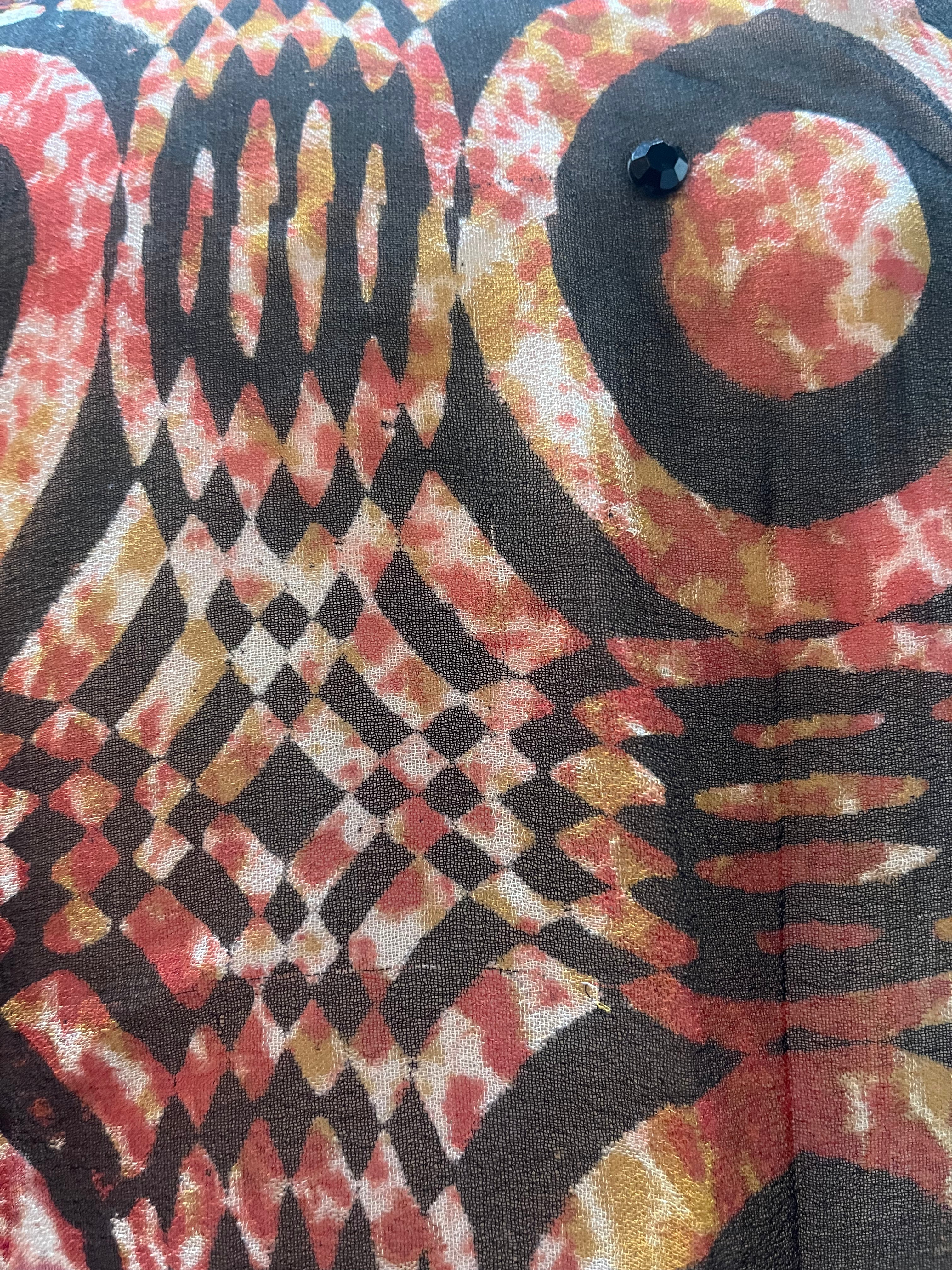 PRG7337 Sheer Wabi Sabi Pure Silk Capelet Poncho