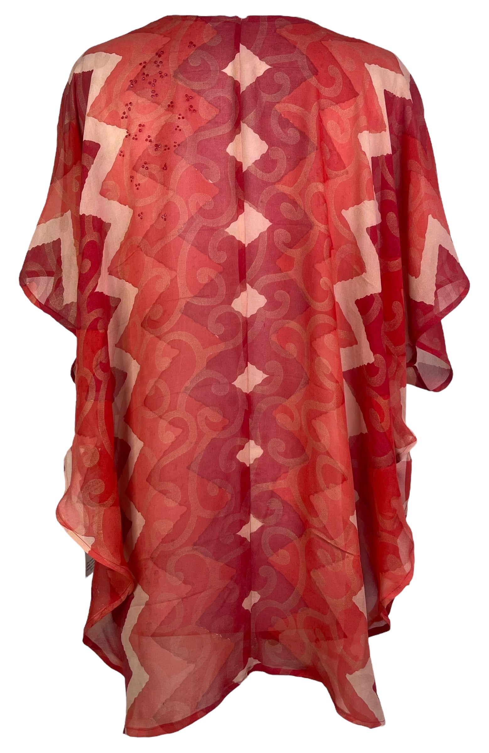 PRG8146 Sheer Avatar Pure Silk Waterfall Top