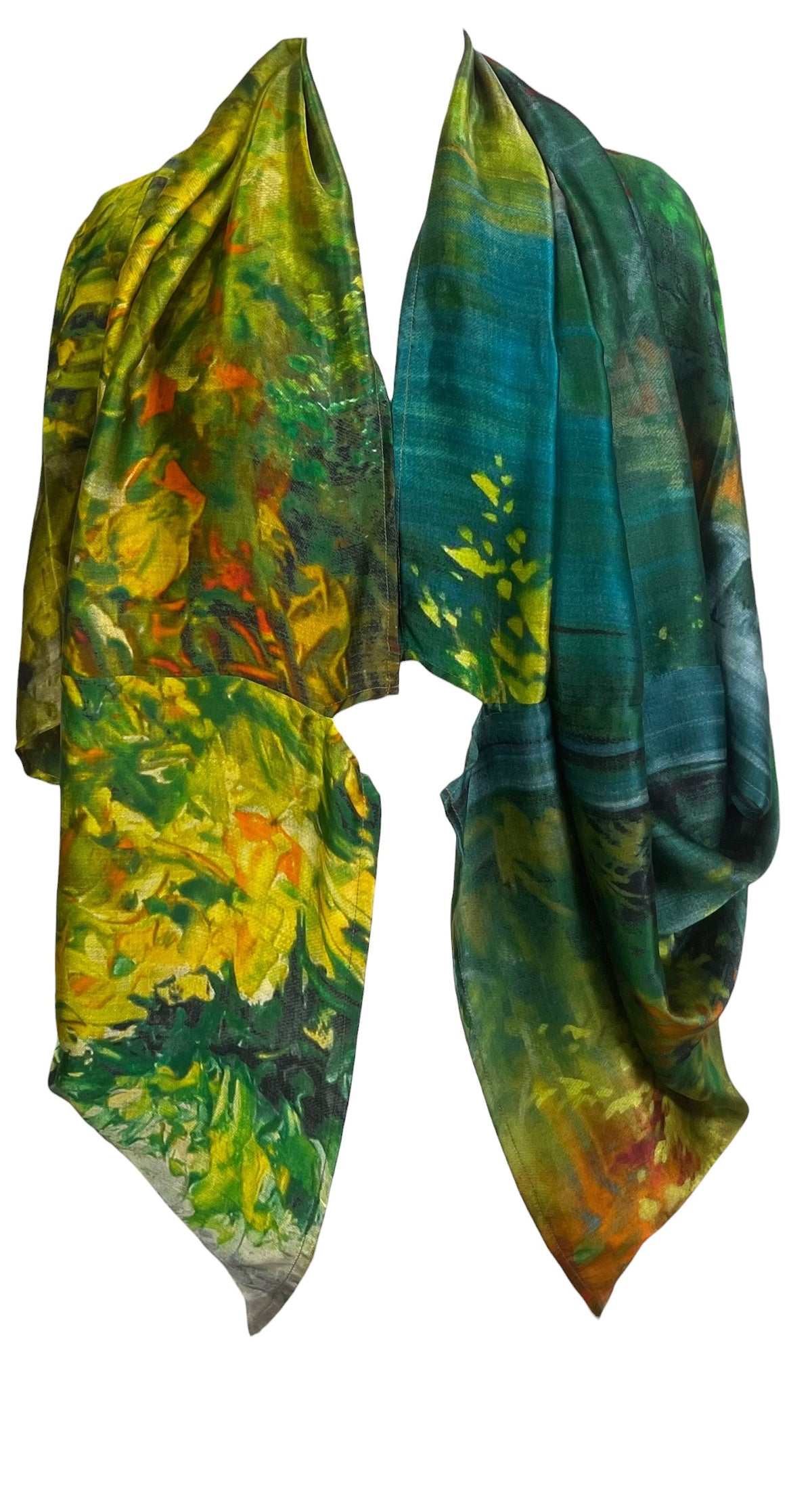 PRS9219 Avatar Pure Silk Cardigan by 12 AUGUST 2026 – Handmade ethical Cardigan from sariKNOTsari using upcycled silk. Designed in Canada for travel and slow fashion, loved from Toronto to LA to Sydney. Featuring Zsiska, Bryn Walker and Artisan Leather coats by Rejean Pepin, Pepin designs