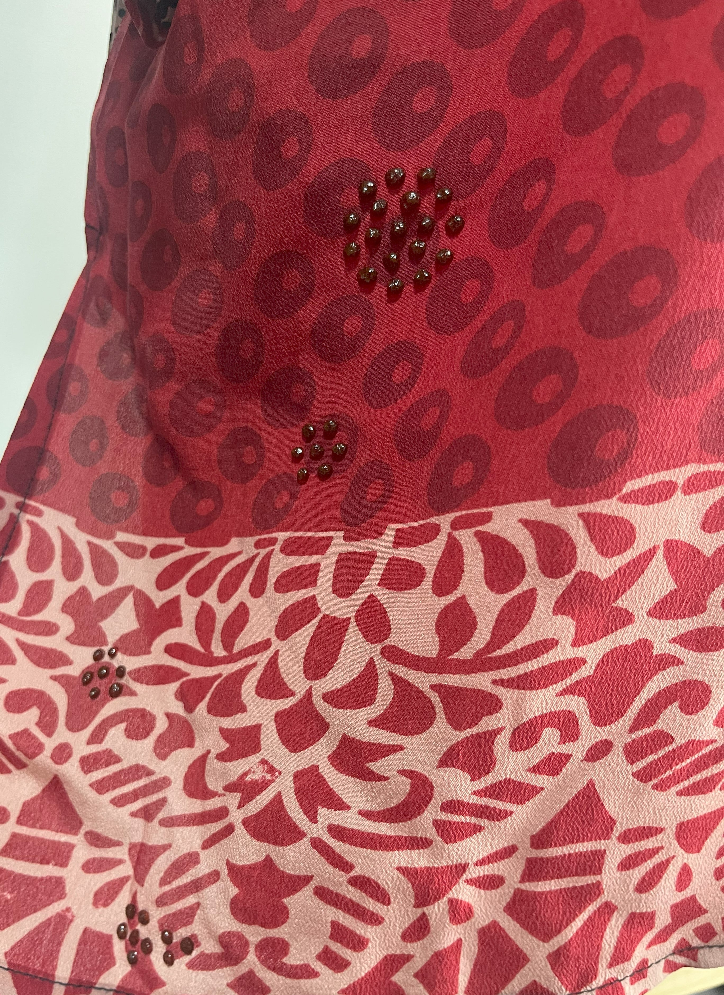 PRC6872 Wabi Sabi Pure Silk Side Slit Top