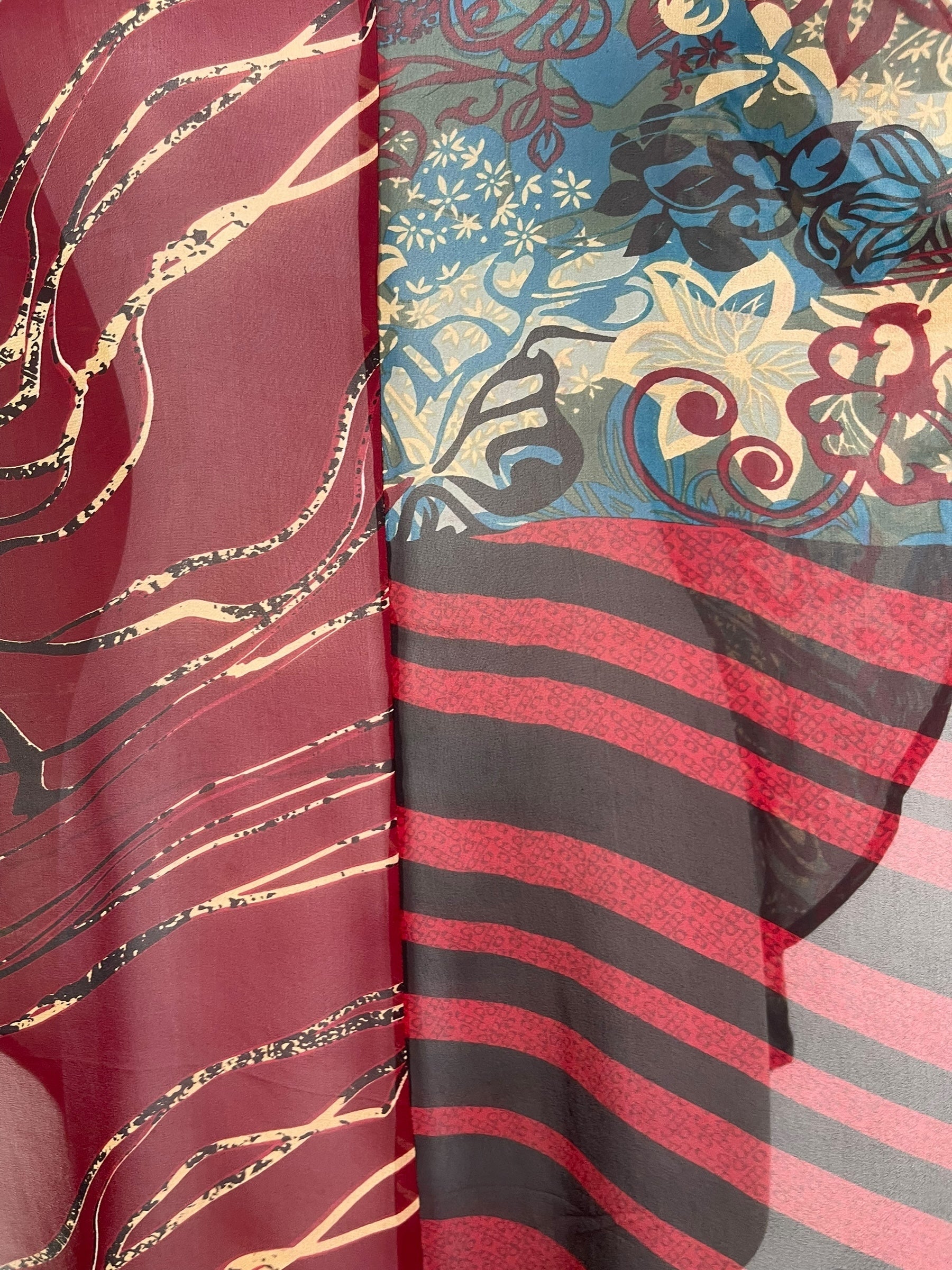 PRG8115 Sheer Avatar Pure Silk Waterfall Top