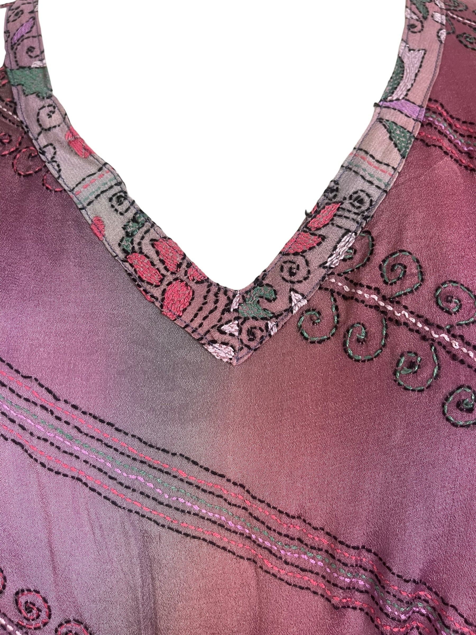 PRC8888 Wabi Sabi Pure Silk Midi Length Kaftan
