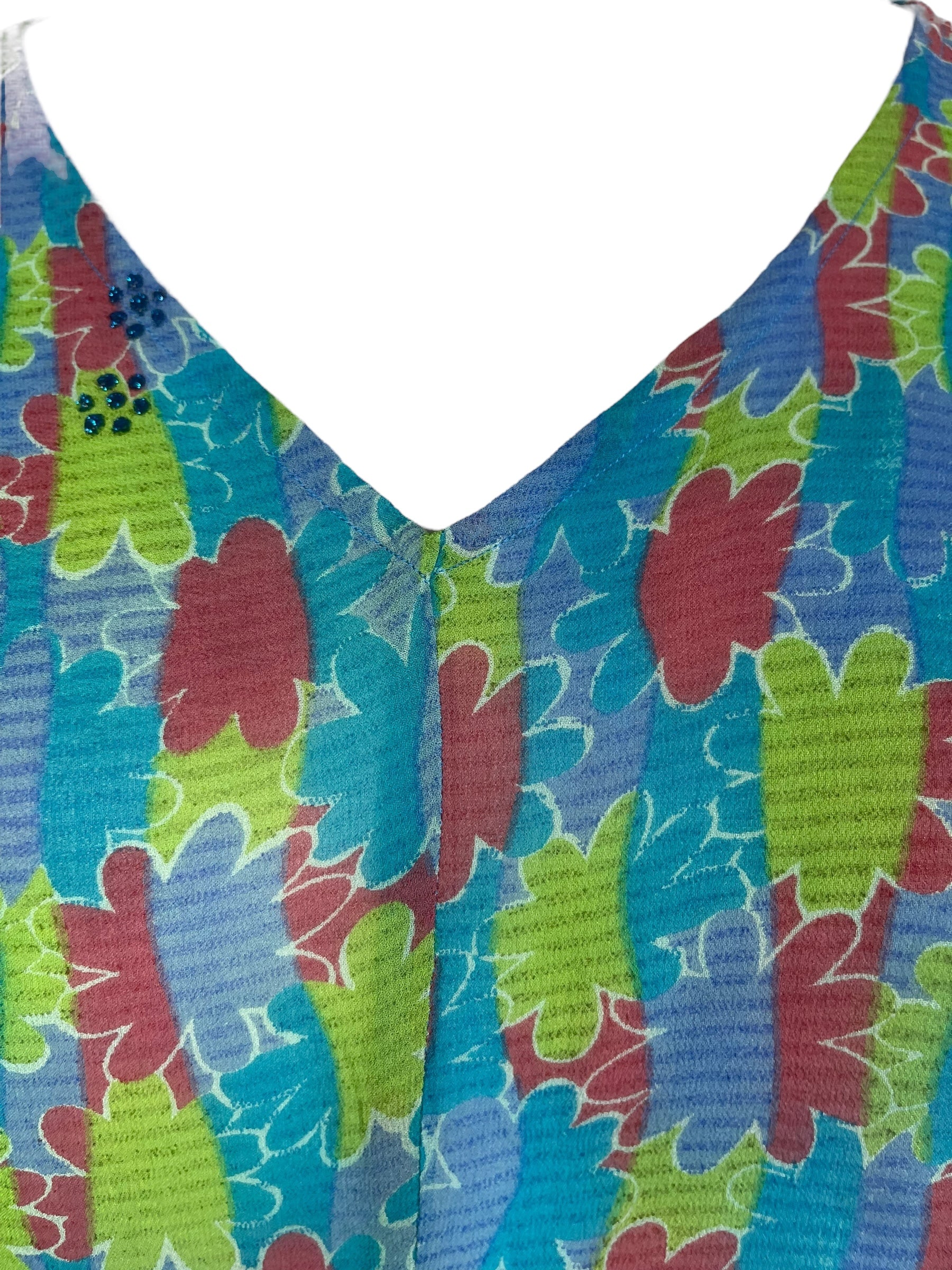 PRG8105 Sheer Avatar Pure Silk Waterfall Top