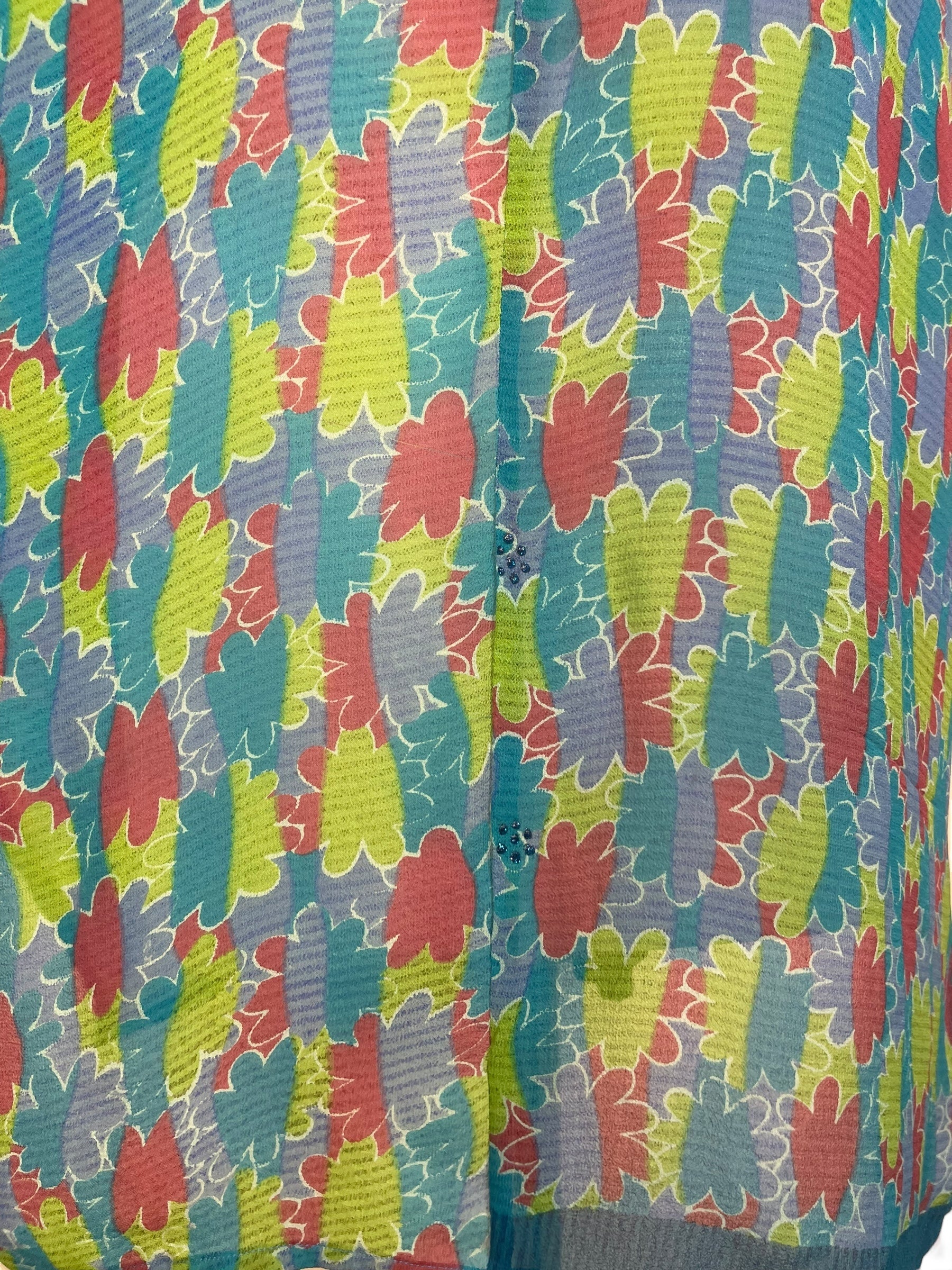 PRG8105 Sheer Avatar Pure Silk Waterfall Top